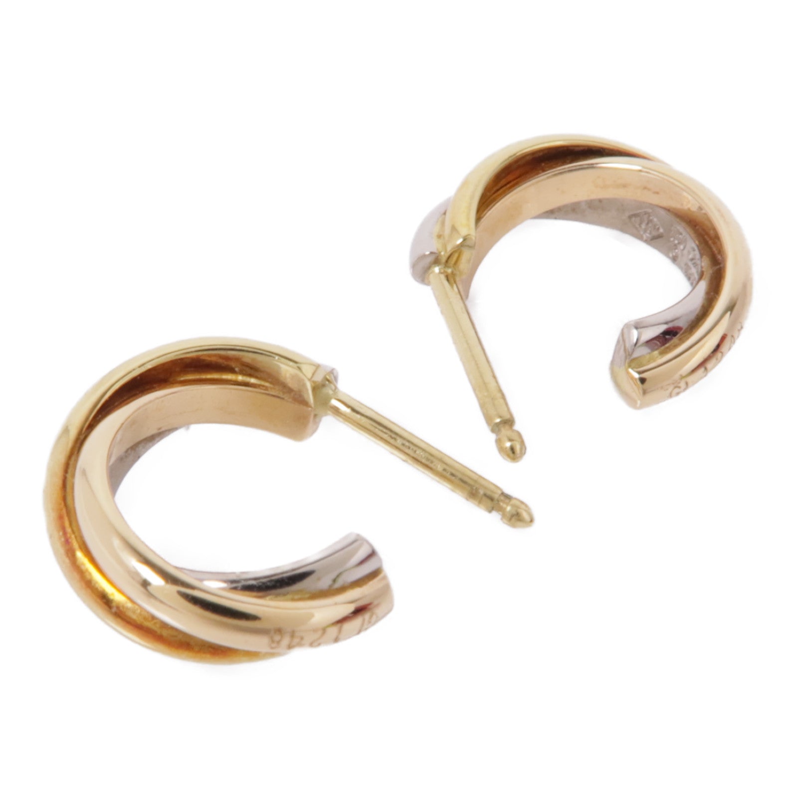 CARTIER 18K黃金/白金/玫瑰金Trinity Earrings耳環