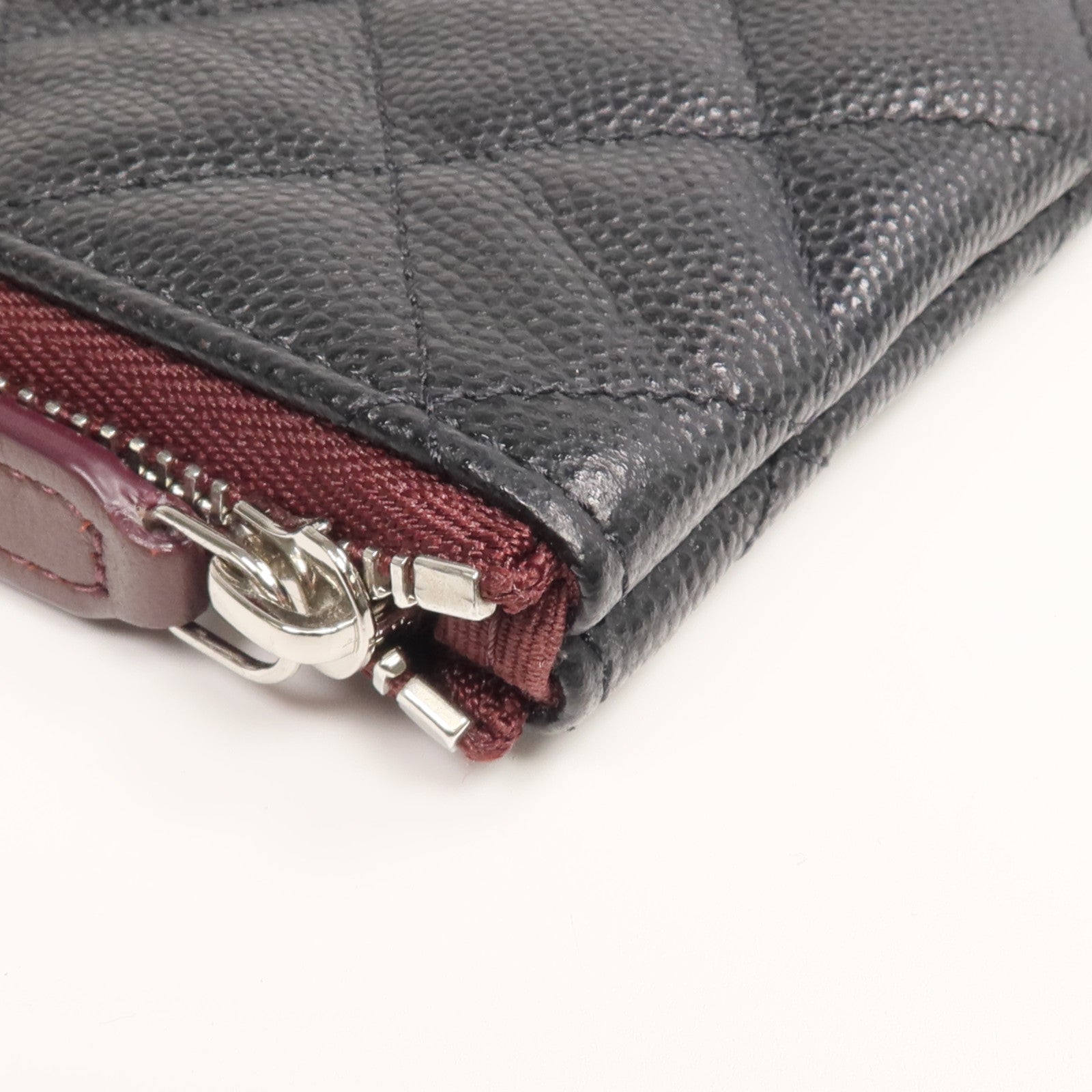 CHANEL 牛皮皮革Coin Case/Pouch銀扣零錢包/手拿包