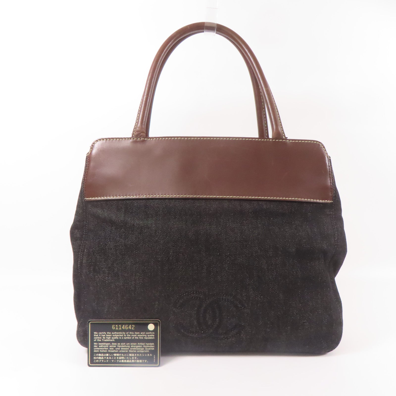 CHANEL 牛仔布/牛皮皮革Hand Bag手挽袋