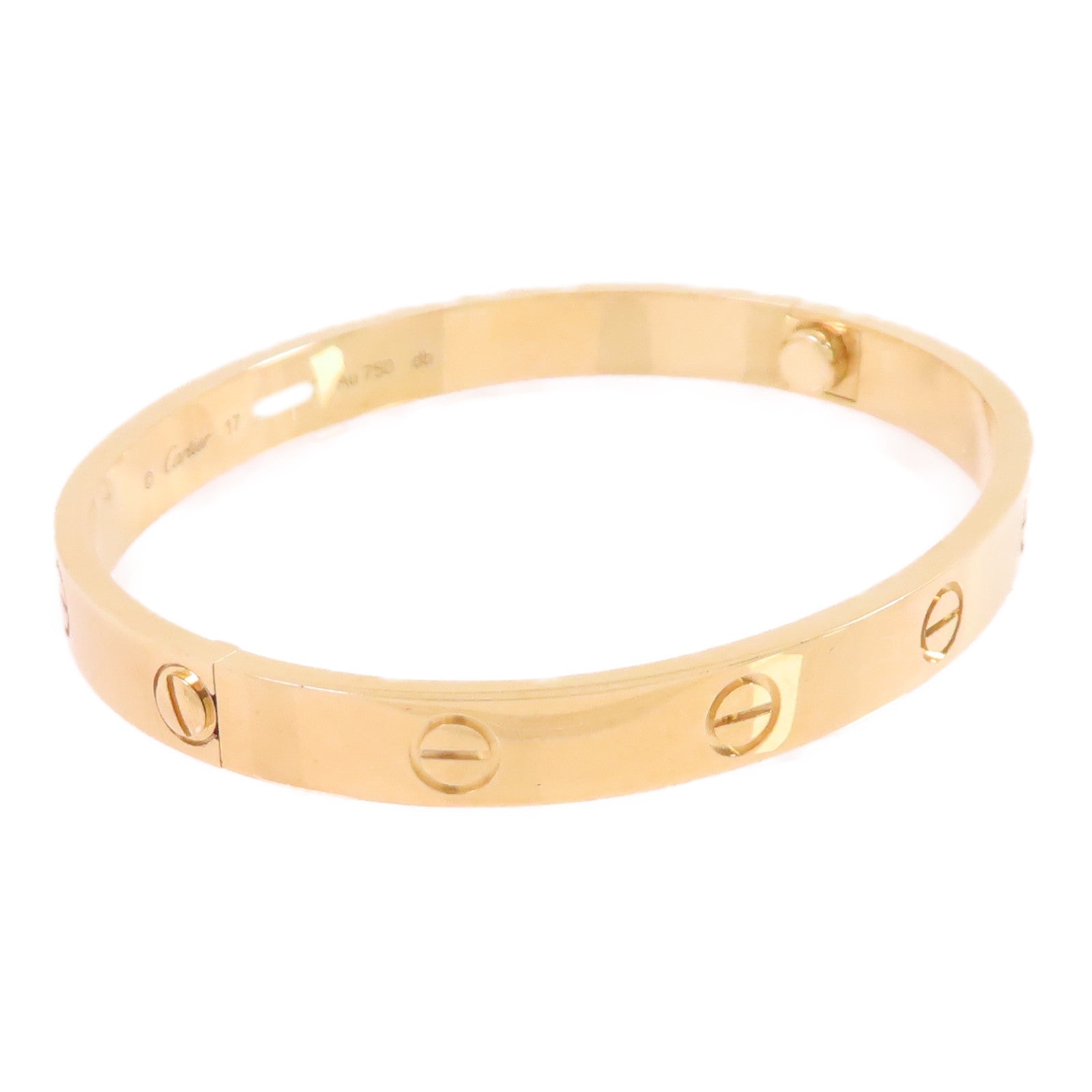 CARTIER 18K黃金Love Blaceret手鐲Cartier#17