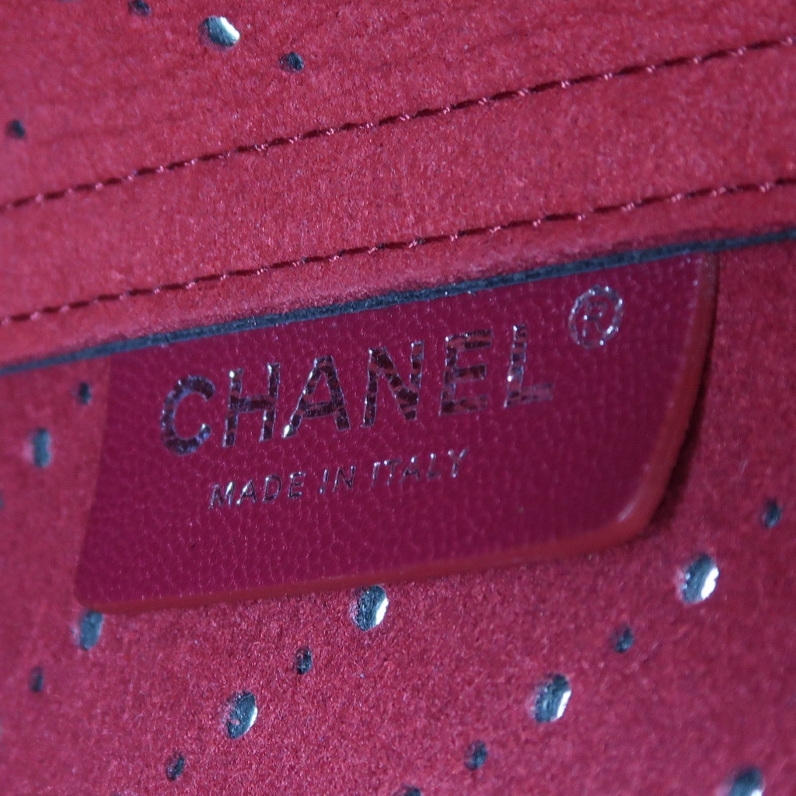 CHANEL 【激減優惠】牛皮皮革2 Way Shoulder銀扣肩背袋黑色/紅色