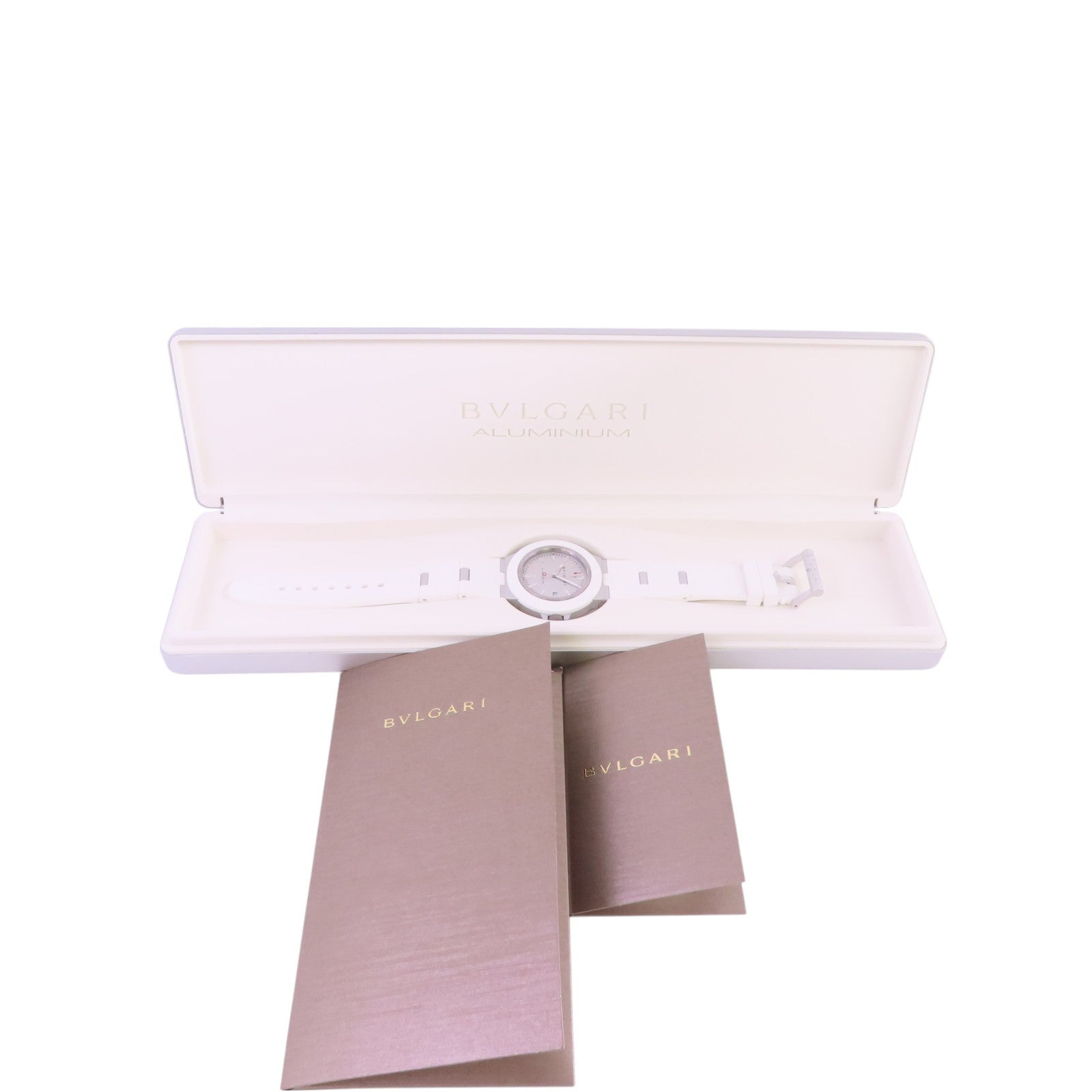 BVLGARI Aluminium 40mm BB40AT Automatic Watch Aluminium Rubber Belt
