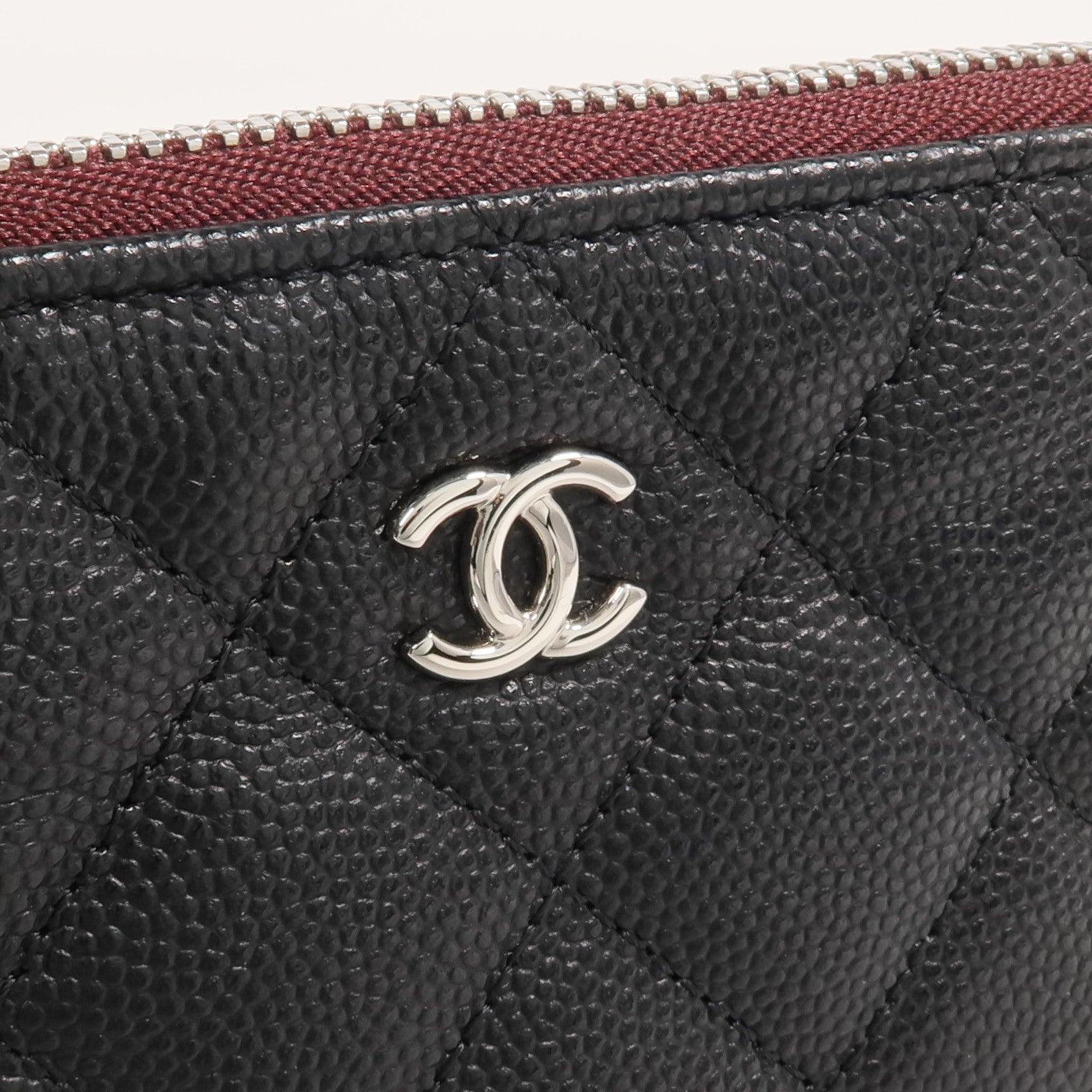 CHANEL 牛皮皮革Coin Case/Pouch銀扣零錢包/手拿包