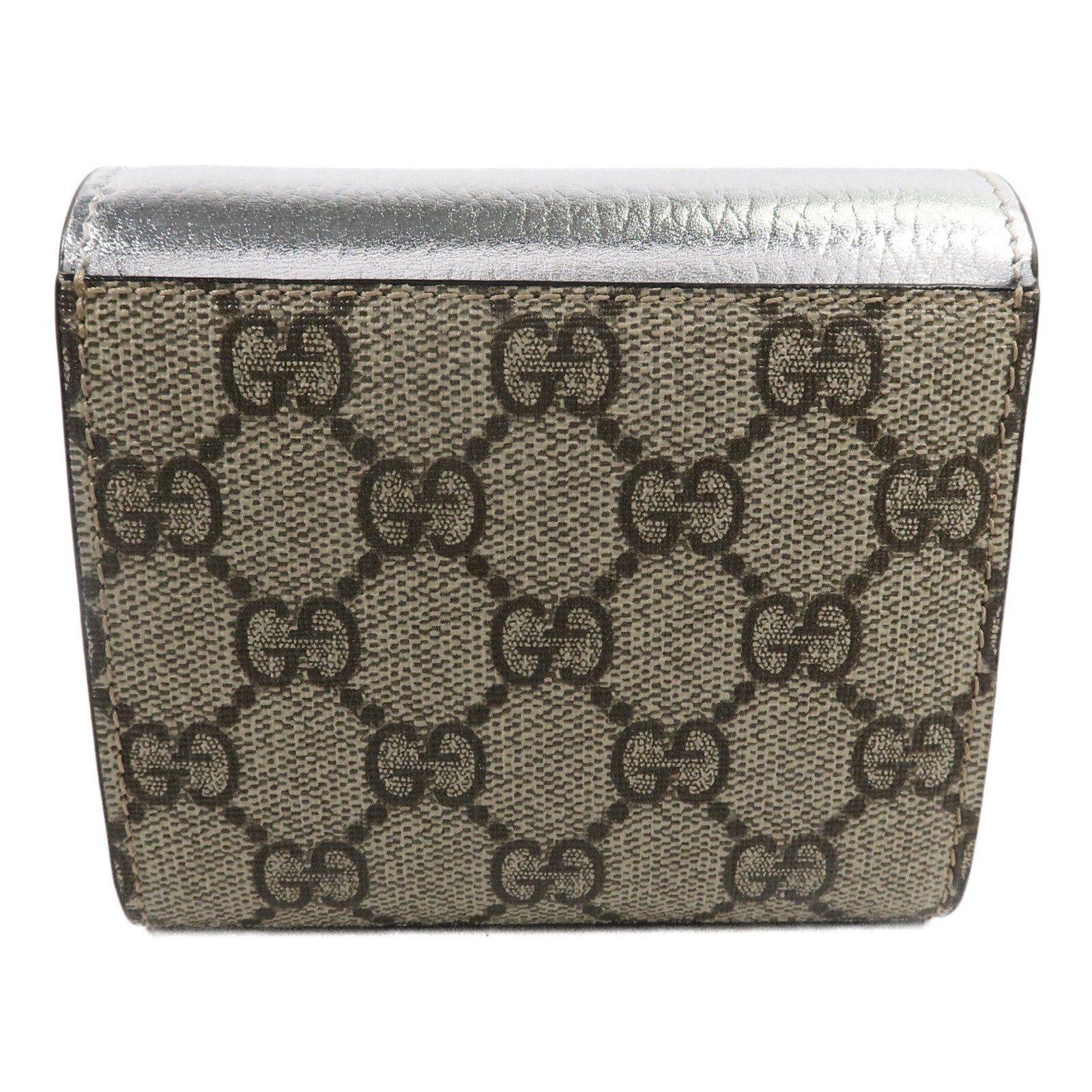 GUCCI 塗層帆布/牛皮皮革GG Marmont Wallet錢包