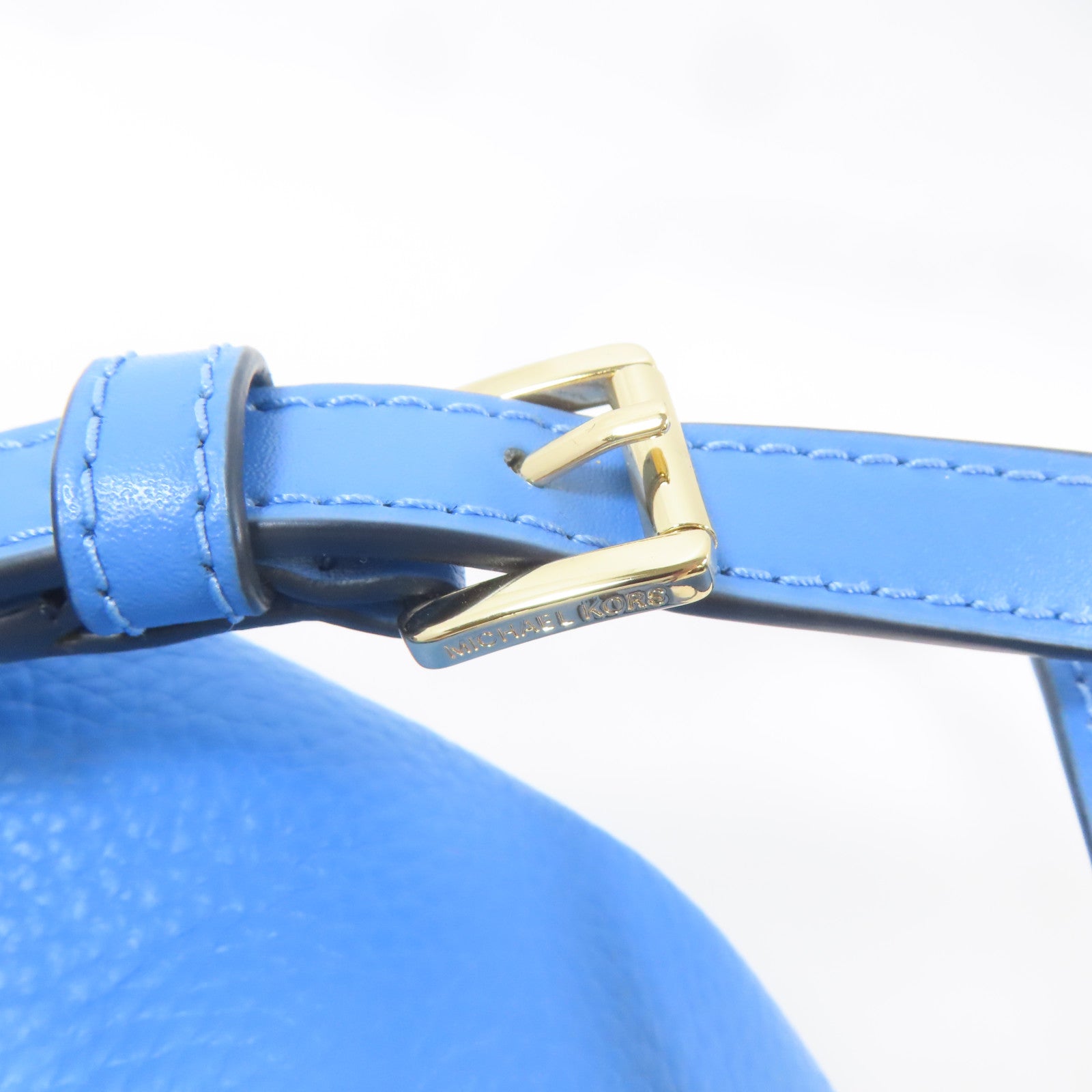 Michael Kors 牛皮皮革Backpack金扣背包藍色