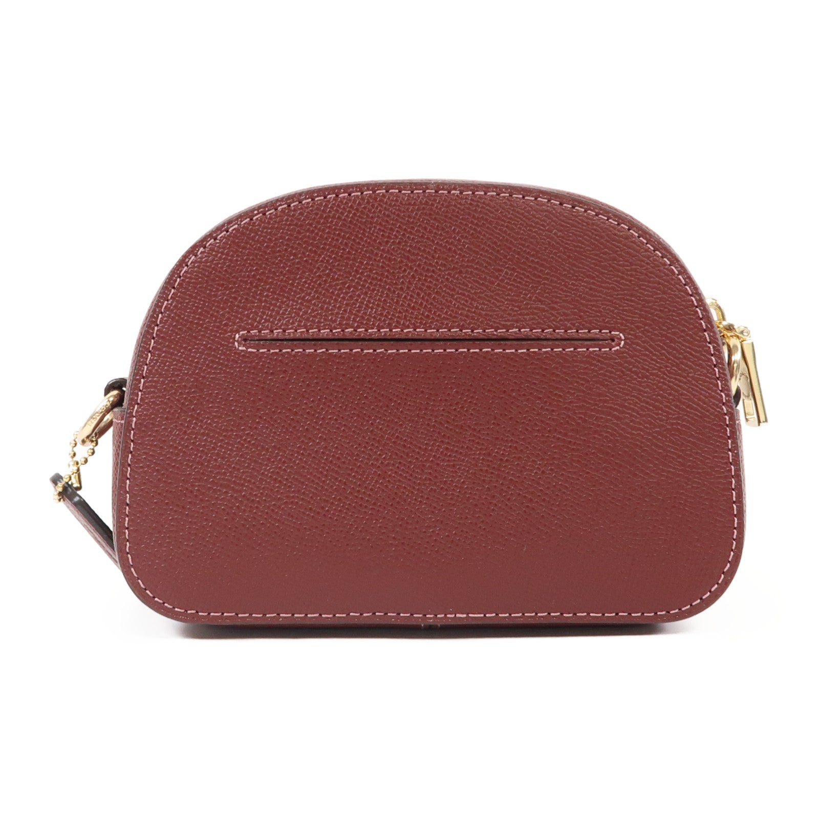 COACH 牛皮皮革Mini Serena Crossbody Bag金扣肩背袋紅色