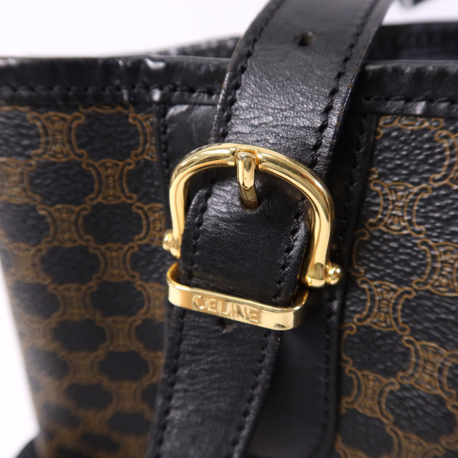 CELINE 牛皮皮革Tote Bag金扣手挽袋