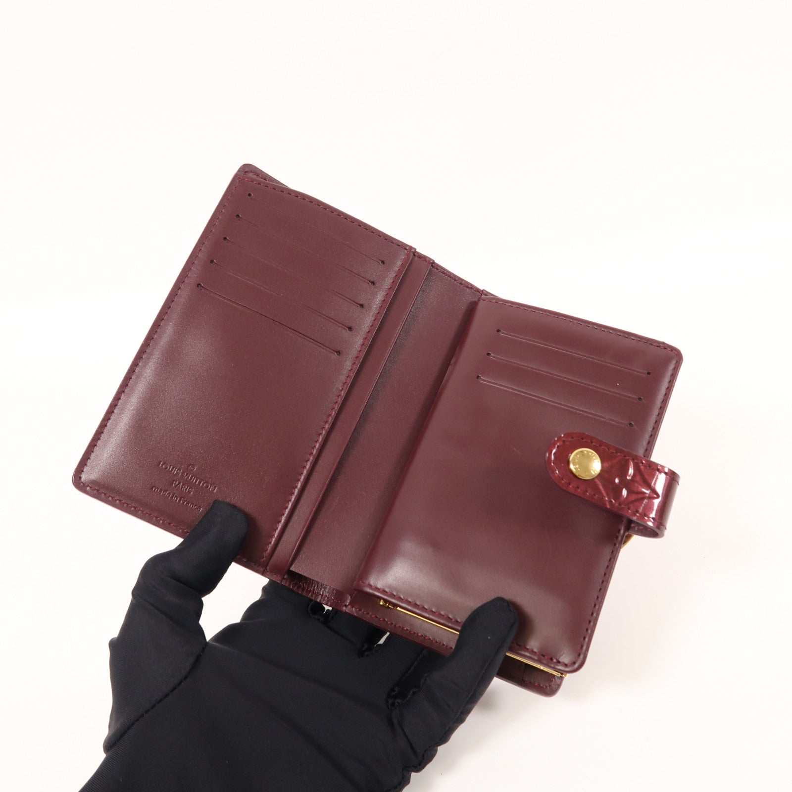 LOUIS VUITTON Monogram Vernis Wallet金扣錢包