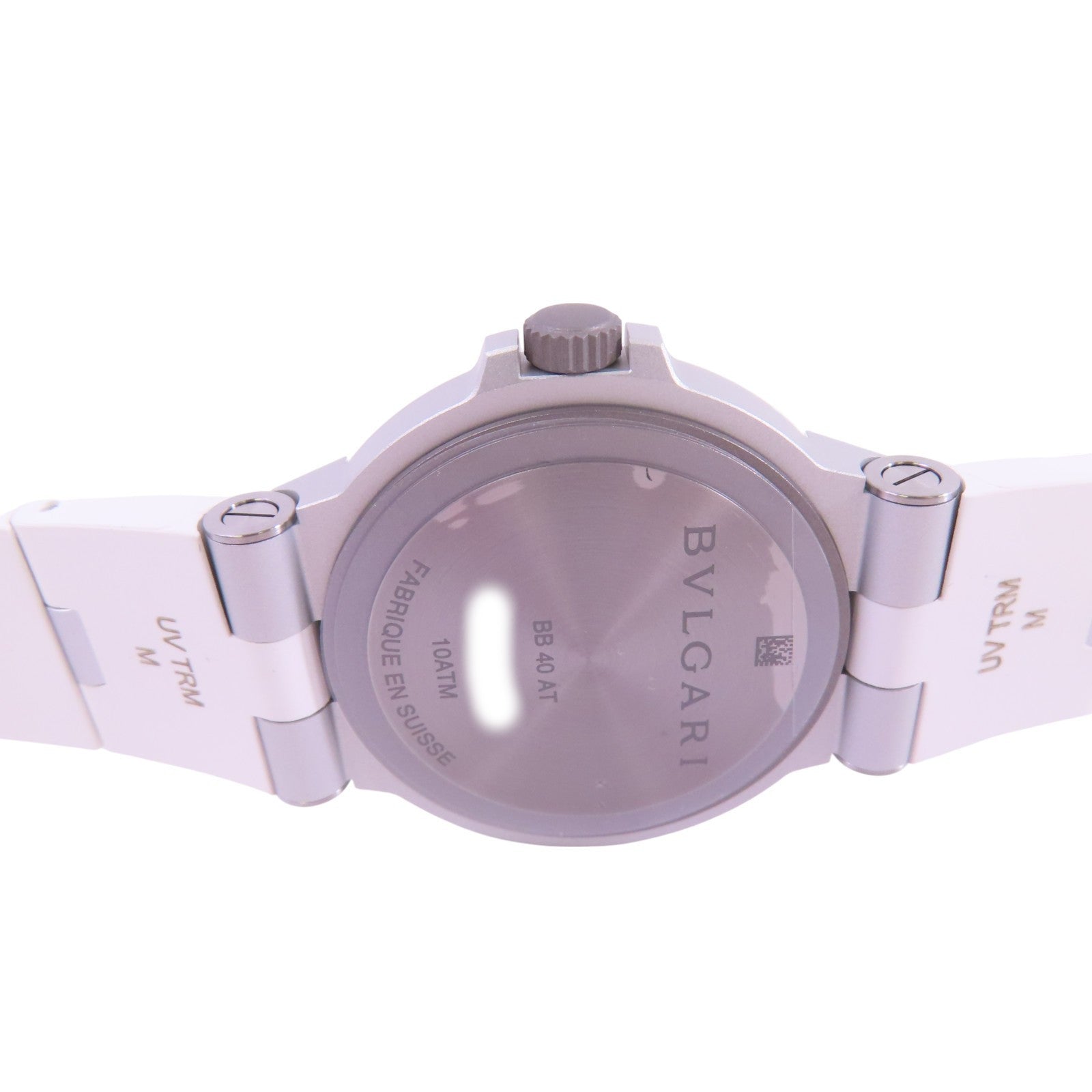 BVLGARI Aluminium 40mm BB40AT Automatic Watch Aluminium Rubber Belt