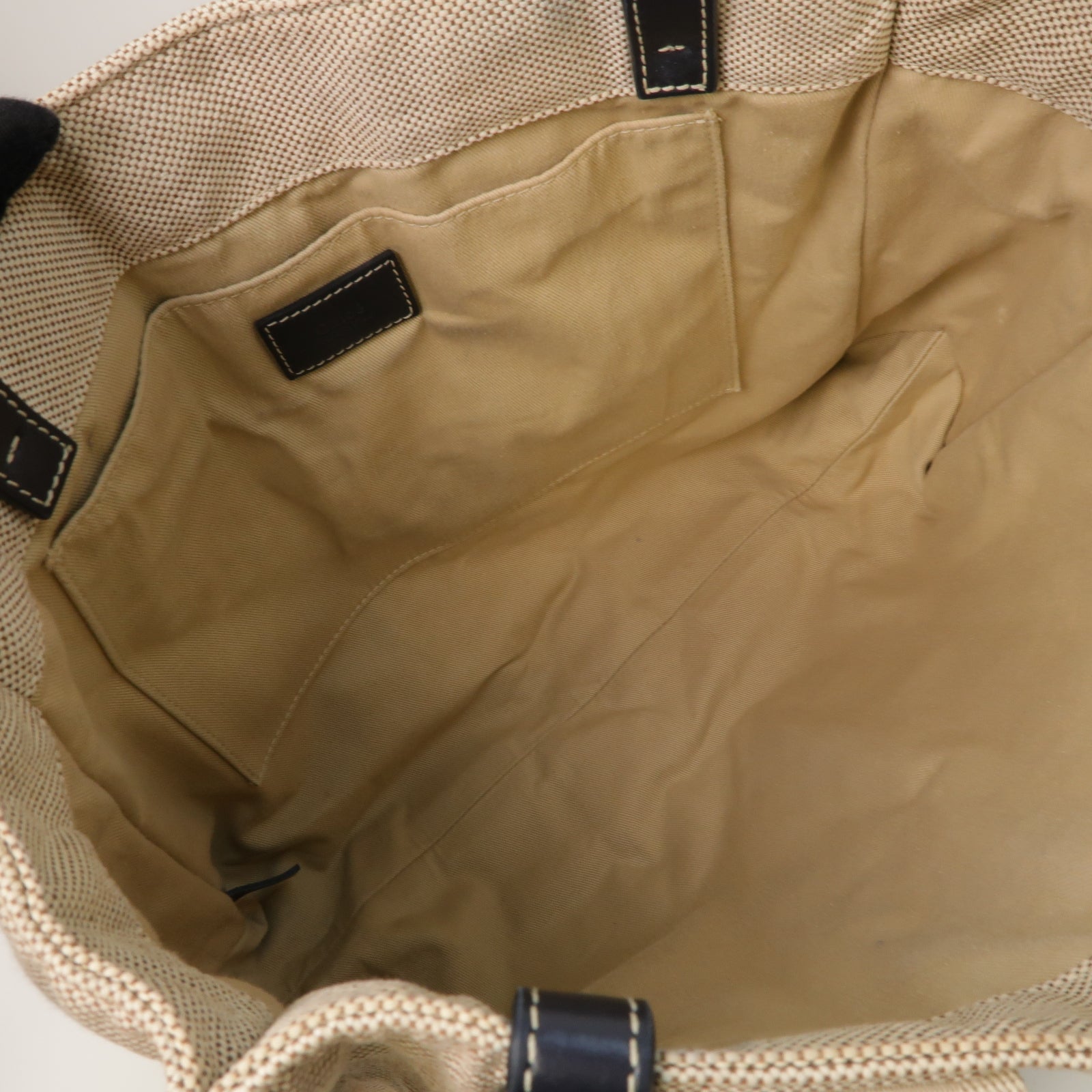 Chloe 【激減優惠】帆布Woody Tote Bag手挽袋米色/深藍色