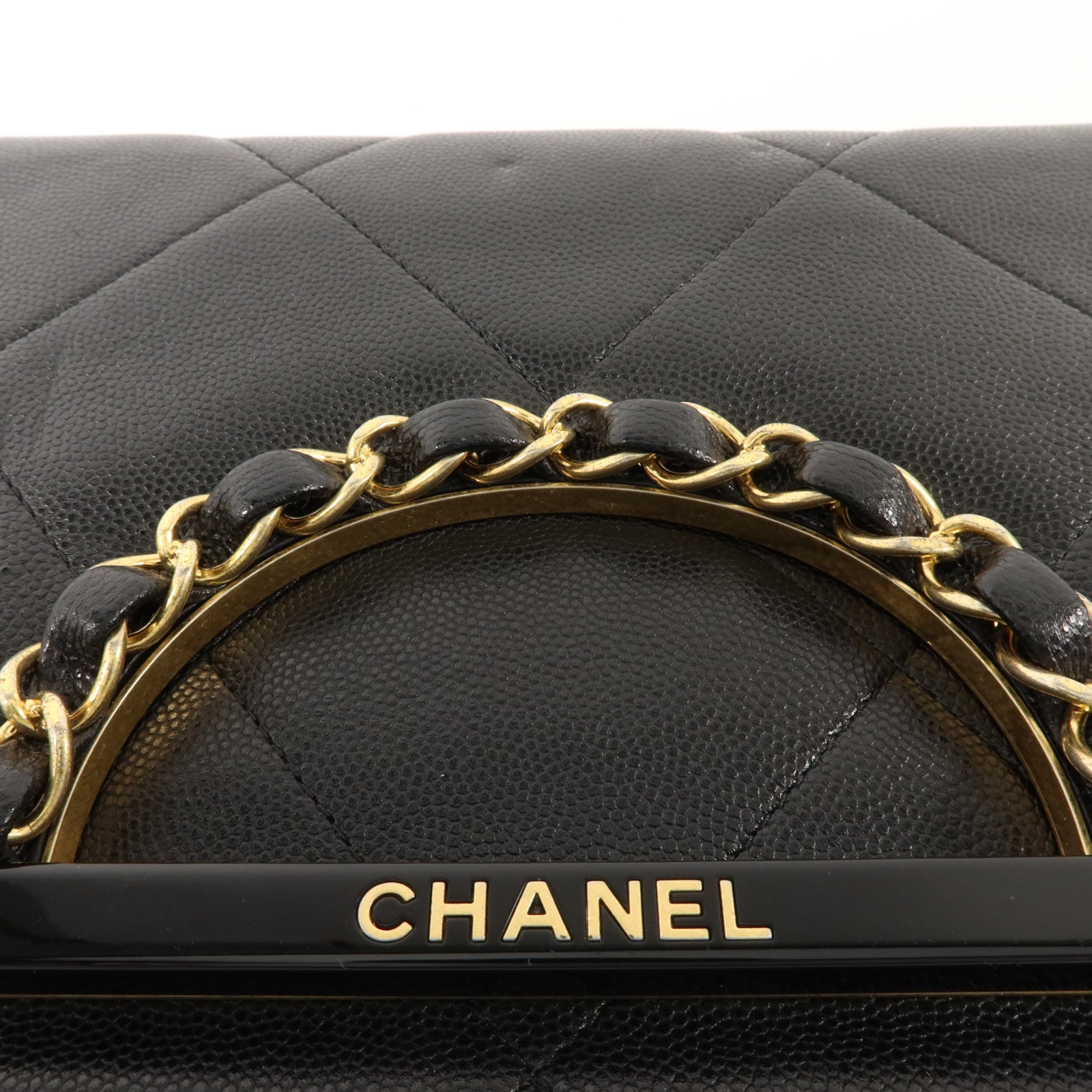 CHANEL 牛皮皮革A Real Catch Clutch金扣手拿包
