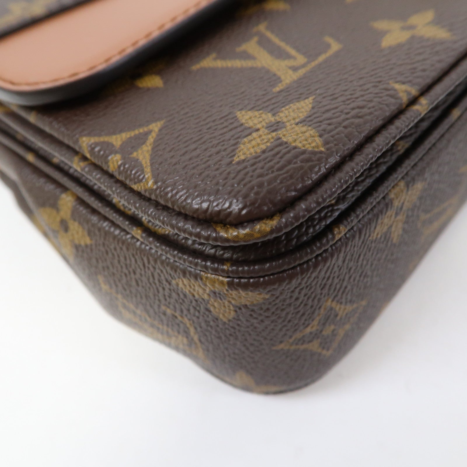 LOUIS VUITTON Monogram Marceau金扣鏈帶肩背袋啡色