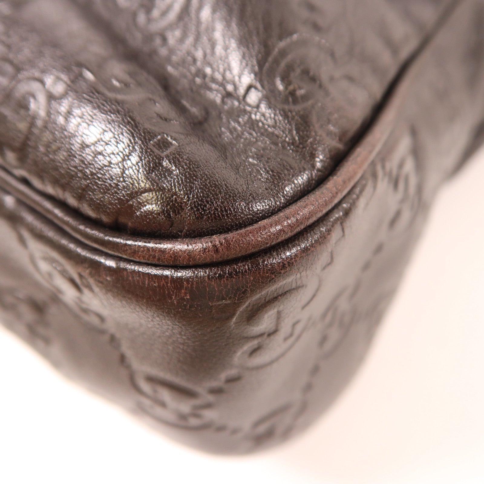GUCCI 牛皮皮革Briefcase金扣公事包黑色