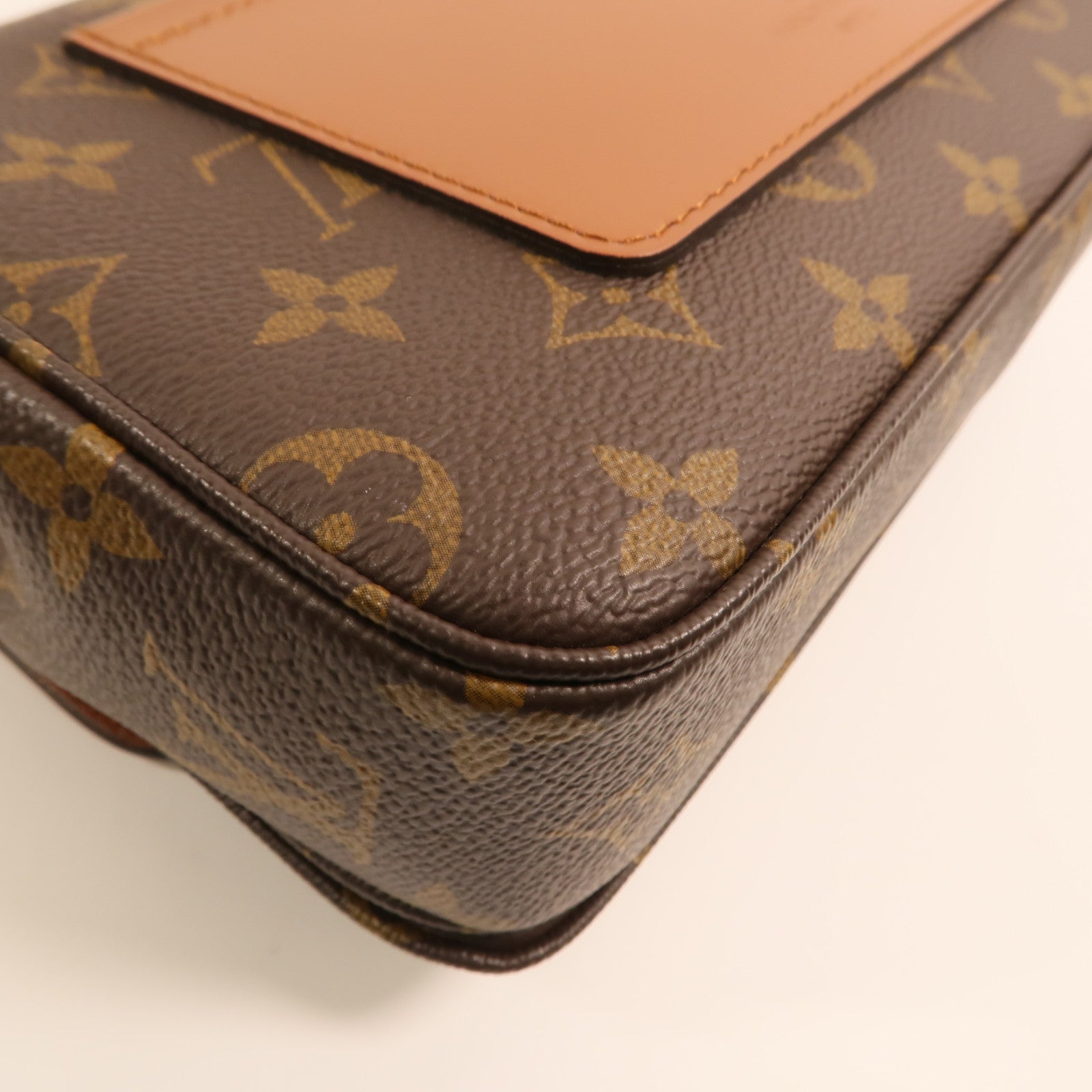 LOUIS VUITTON Monogram Marceau金扣鏈帶肩背袋棕色