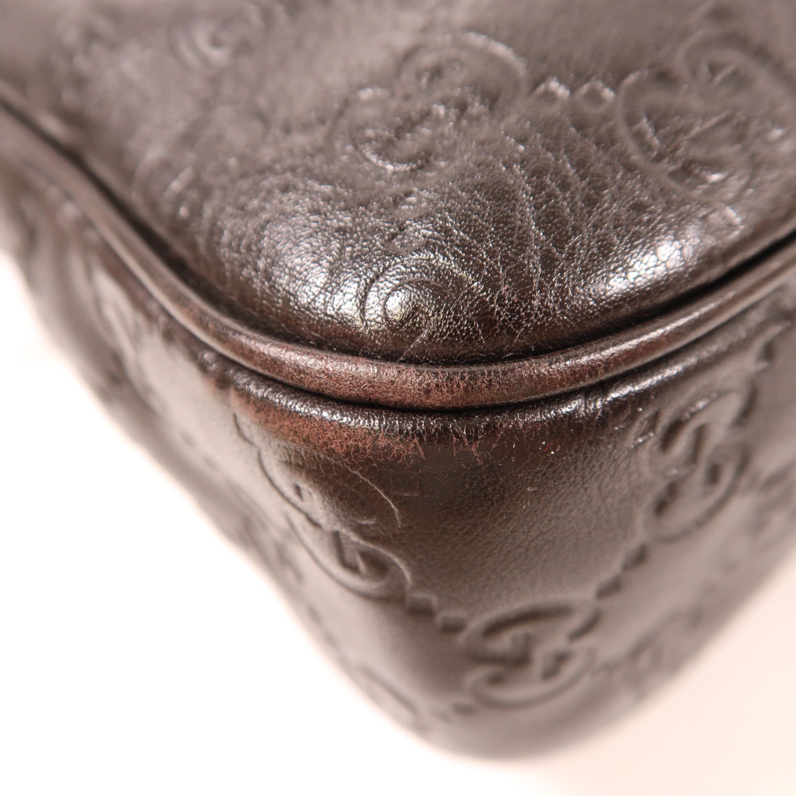 GUCCI 牛皮皮革Briefcase金扣公事包黑色