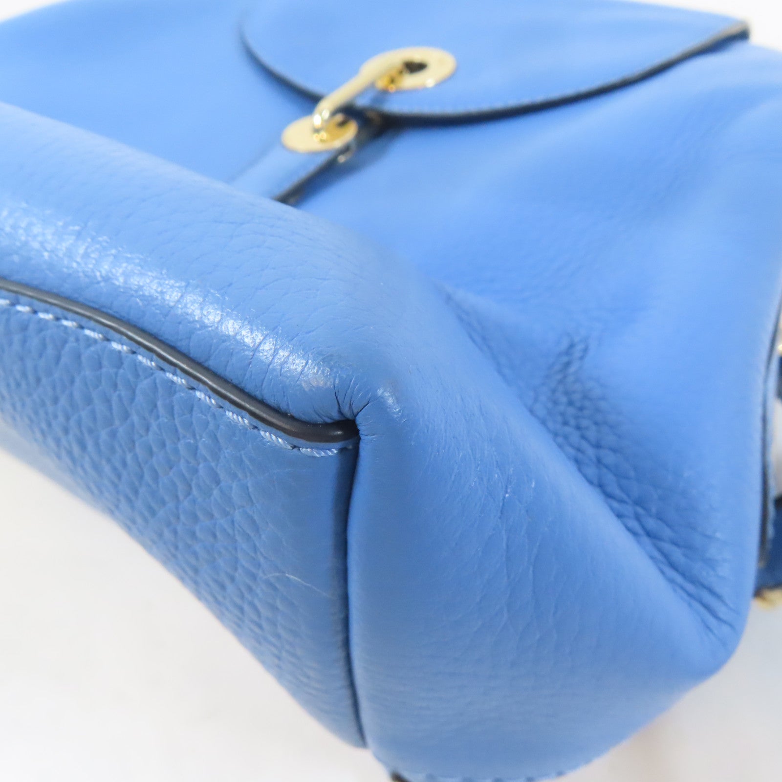 Michael Kors 牛皮皮革Backpack金扣背包藍色