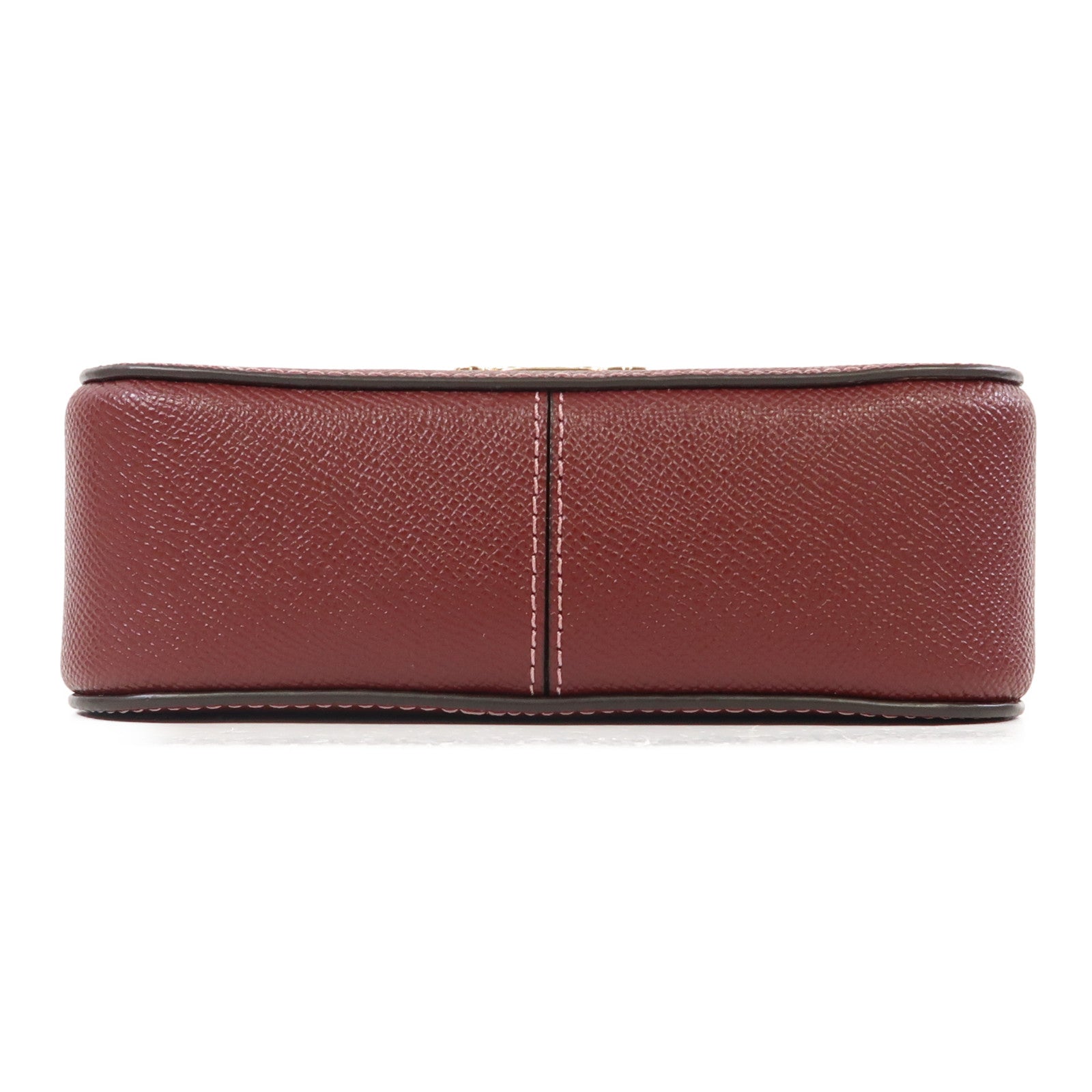 COACH 牛皮皮革Mini Serena Crossbody Bag金扣肩背袋紅色
