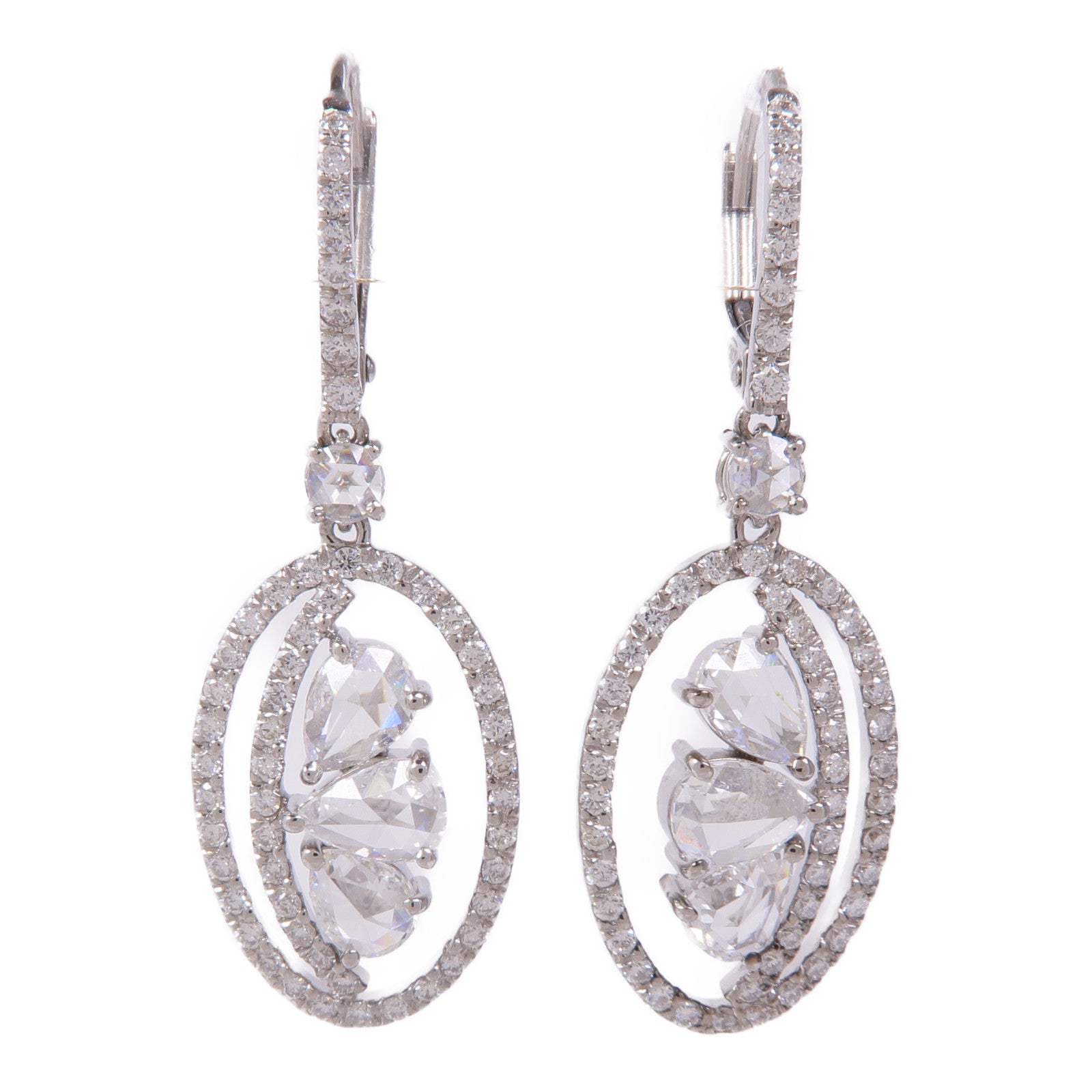 JEWELRY 18K白金Diamond Earrings鑽石耳環