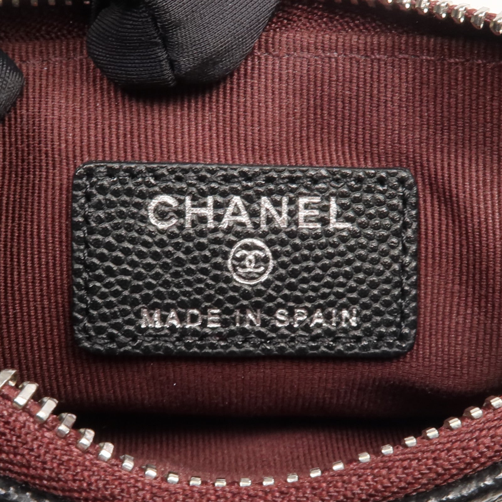 CHANEL 牛皮皮革Coin Case/Pouch銀扣零錢包/手拿包