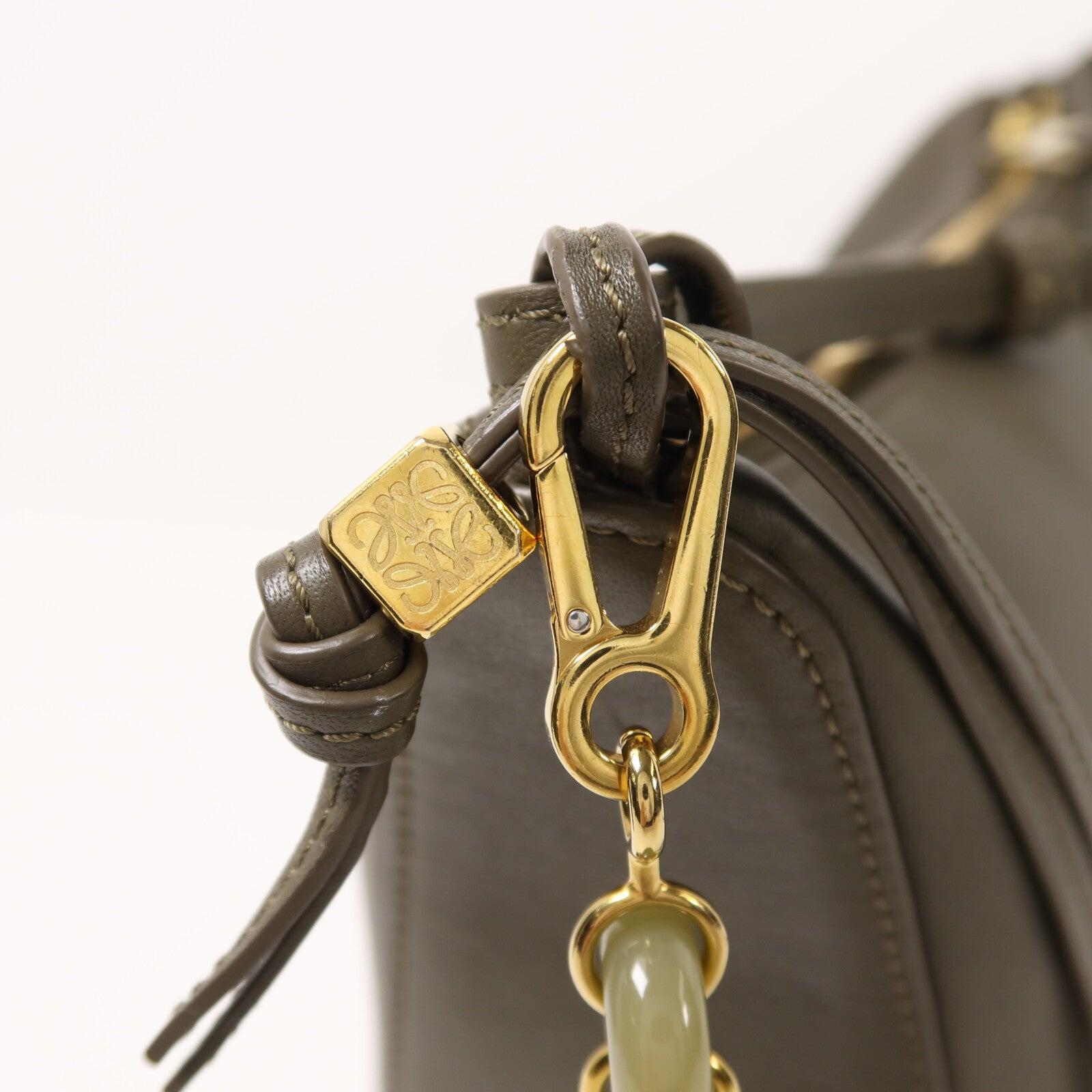 LOEWE 牛皮皮革Mini Hammock Hobo金扣手挽肩背兩用袋