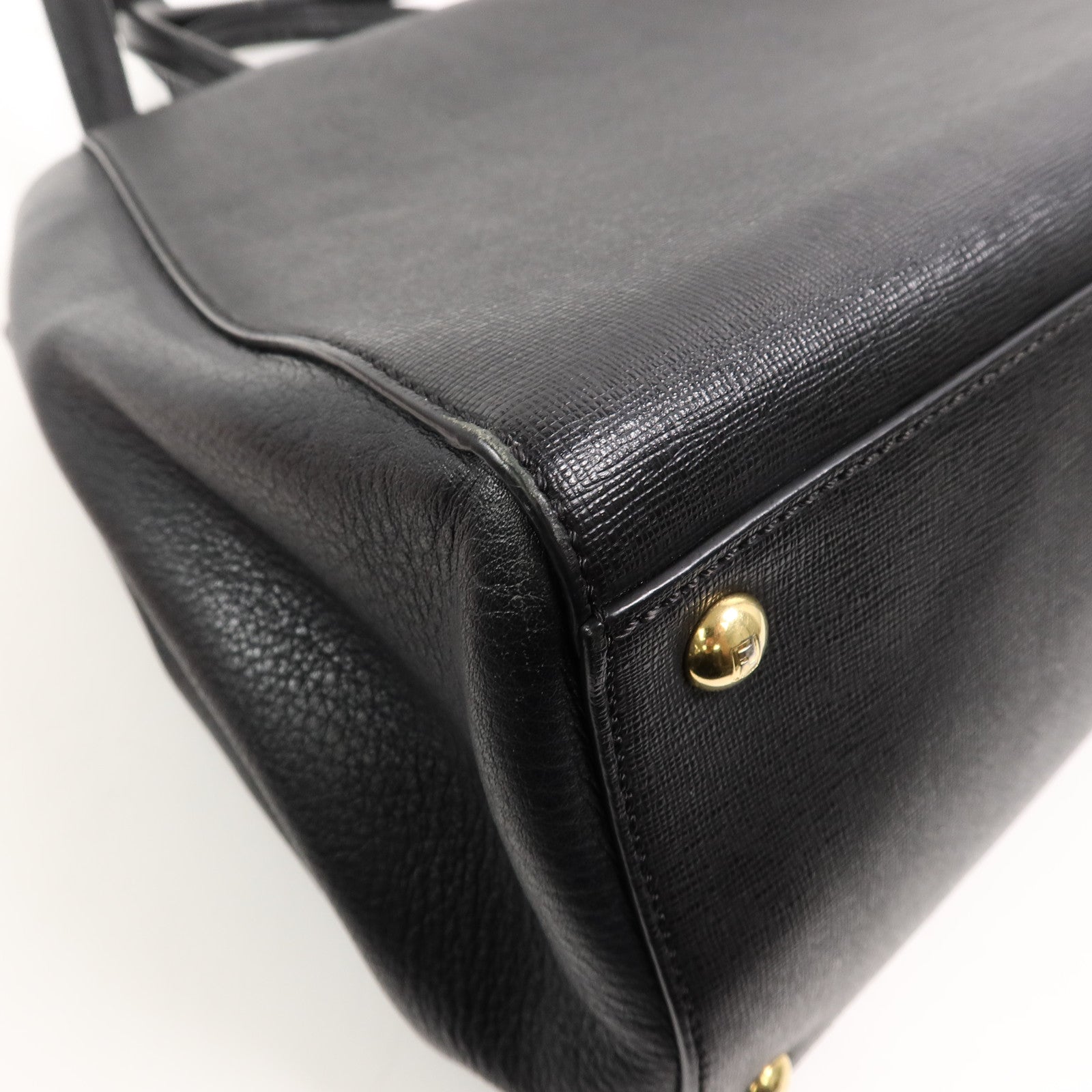 FENDI 牛皮皮革2 Jours金扣手挽肩背兩用袋
