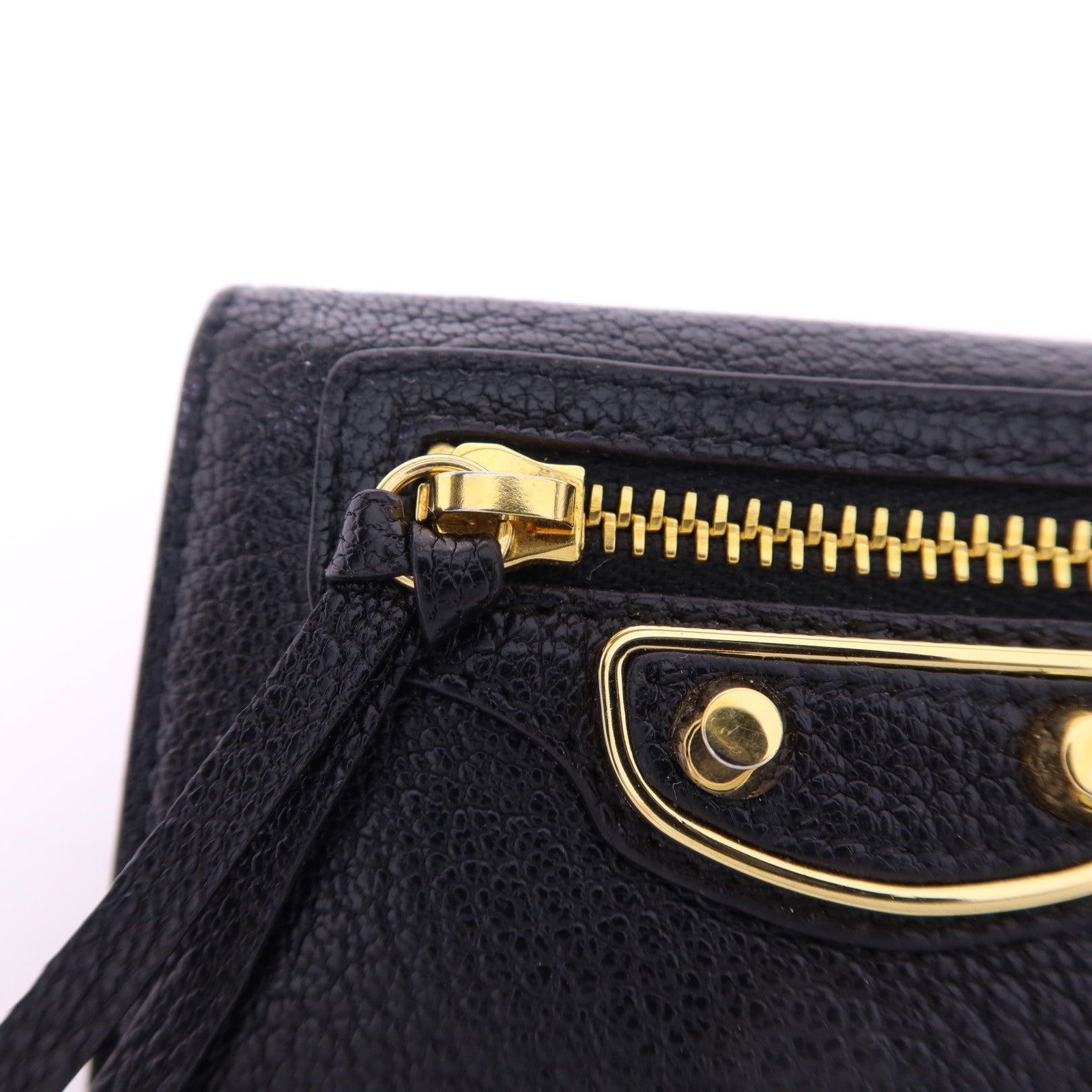 BALENCIAGA 牛皮皮革Trifold Wallet金扣錢包