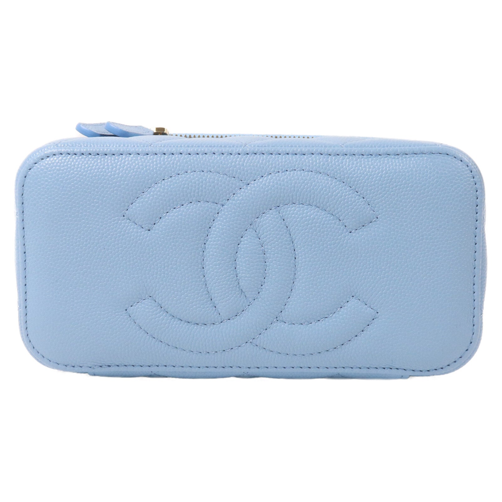 CHANEL 牛皮皮革Vanity Case鏈帶肩背袋