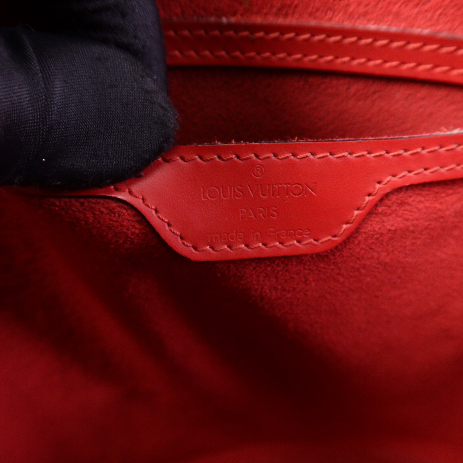 LOUIS VUITTON Epi Saint Jacques PM金扣手挽袋