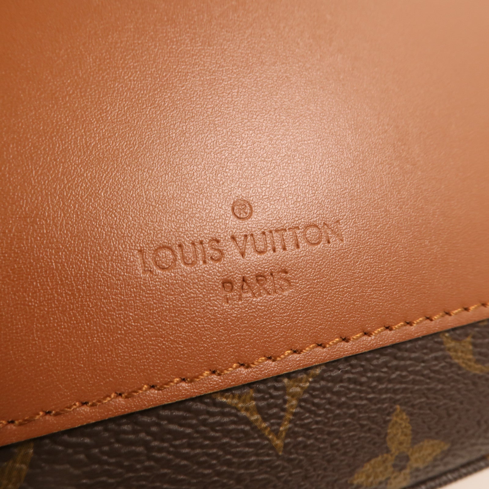 LOUIS VUITTON Monogram Marceau金扣鏈帶肩背袋棕色
