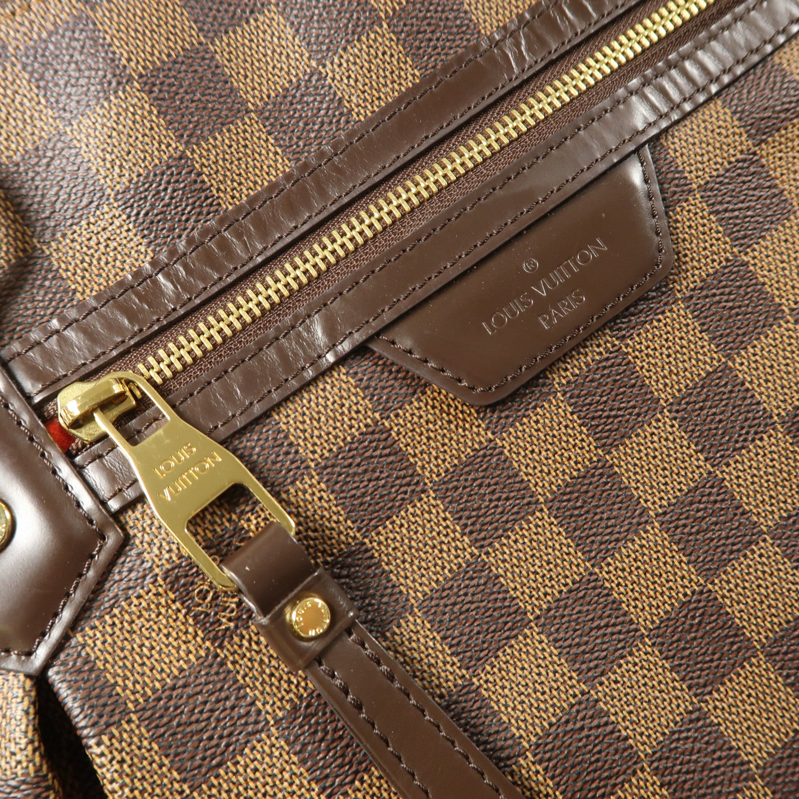 LOUIS VUITTON Damier Evora MM金扣手挽肩背兩用袋