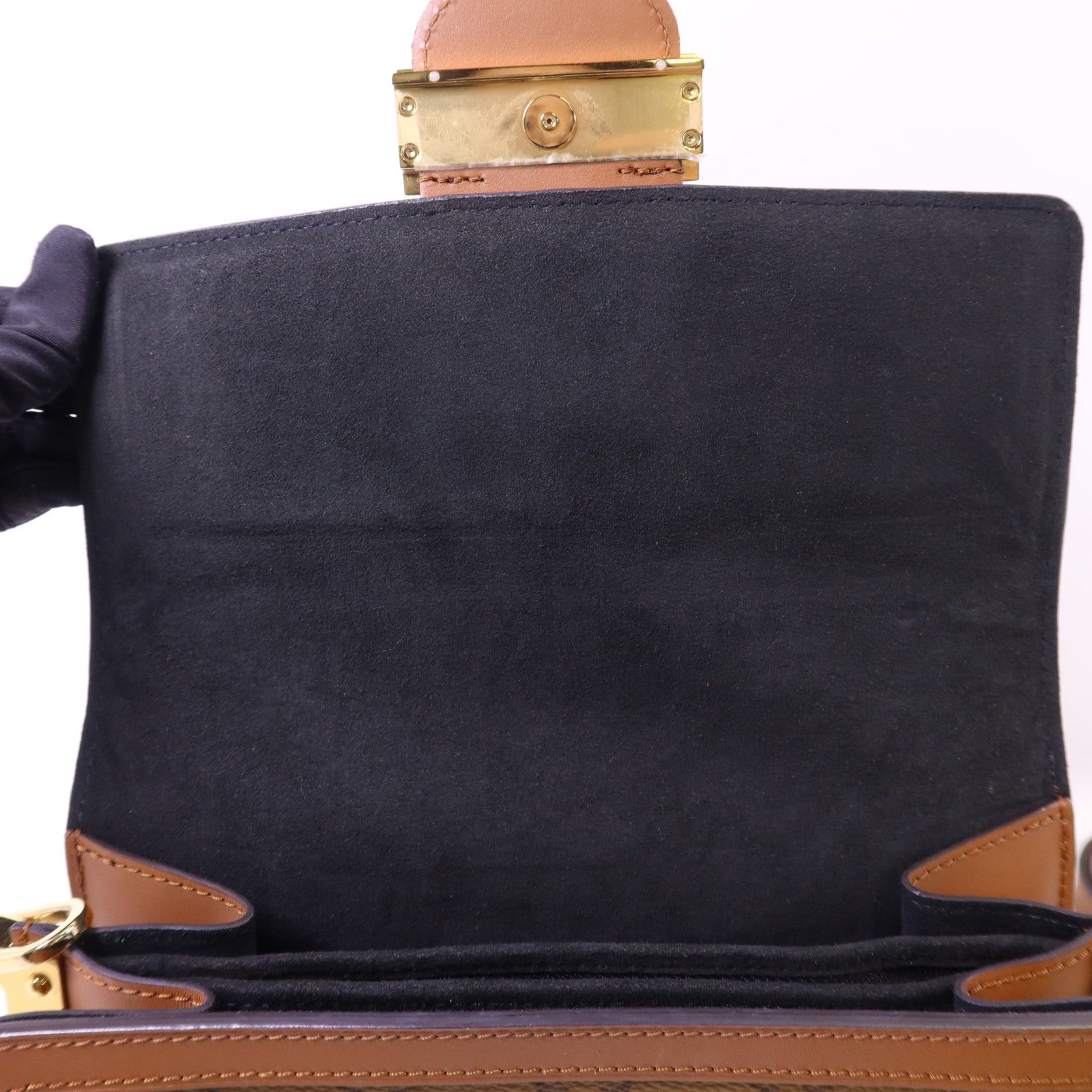 LOUIS VUITTON 【激減優惠】Monogram Reverse Dauphine MM金扣肩背袋
