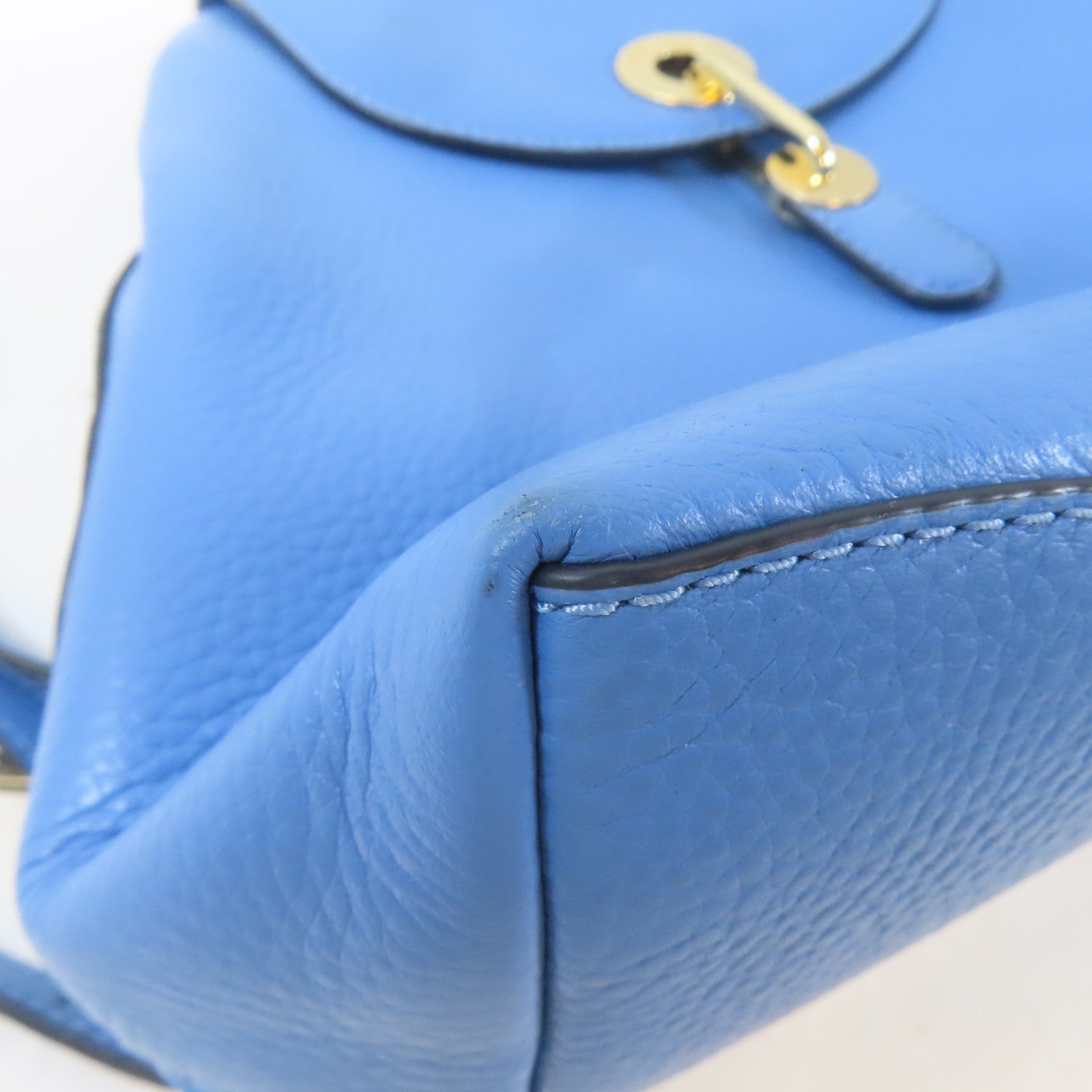 Michael Kors 牛皮皮革Backpack金扣背包藍色