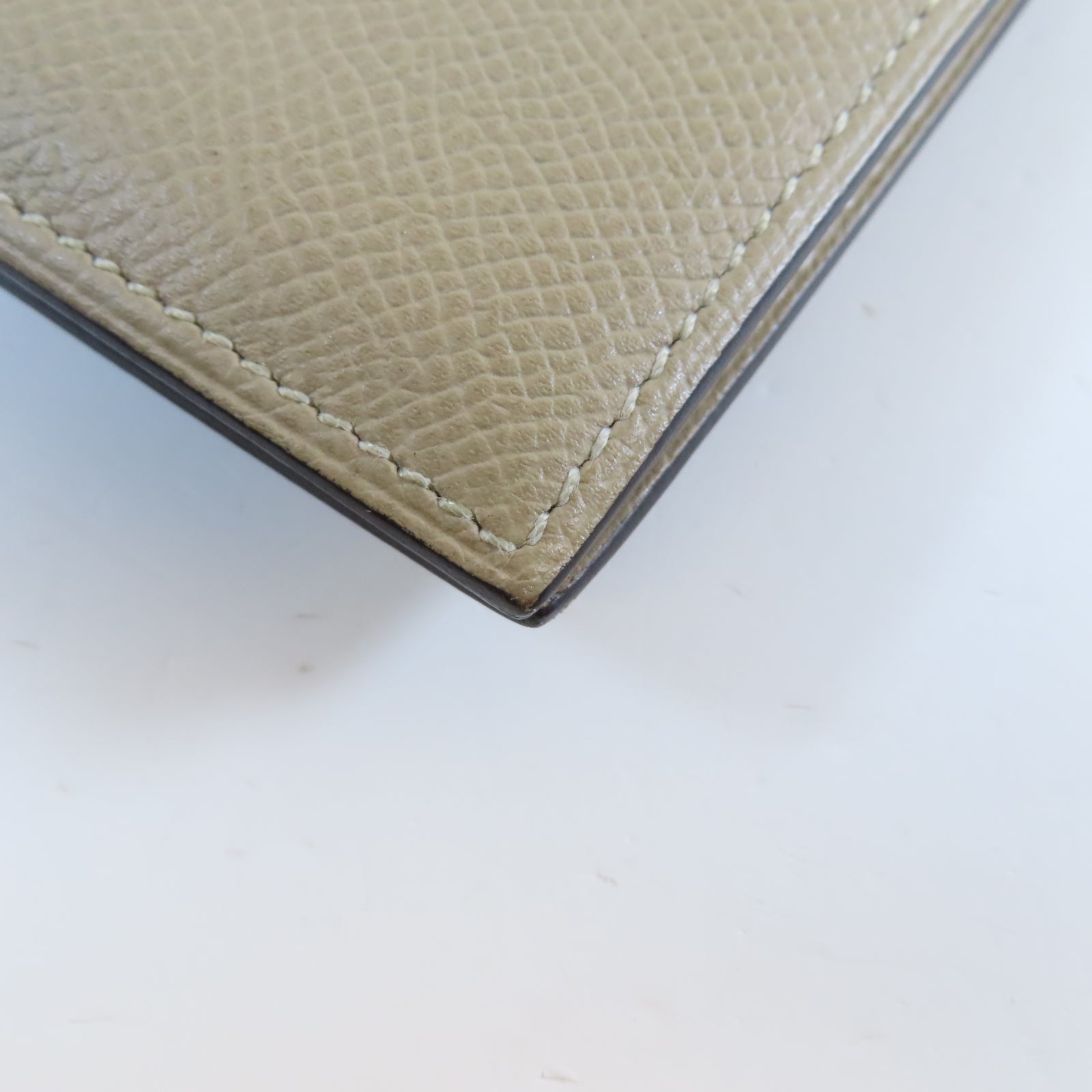 HERMES 【激減優惠】Epsom皮革Bearn Long Wallet銀扣長錢包Gris Asphalt瀝青灰色