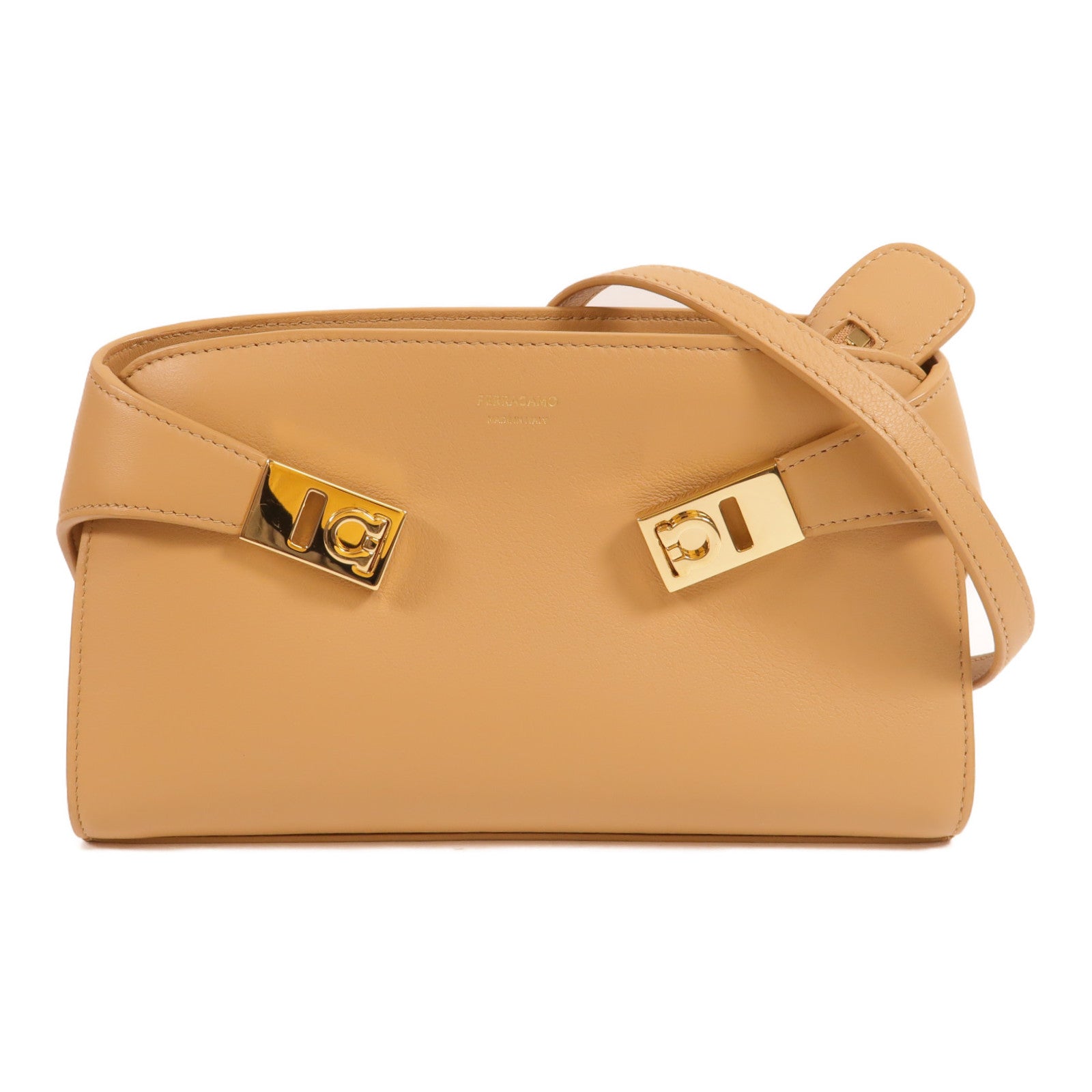 Salvatore Ferragamo 牛皮皮革Mini Hug肩背袋