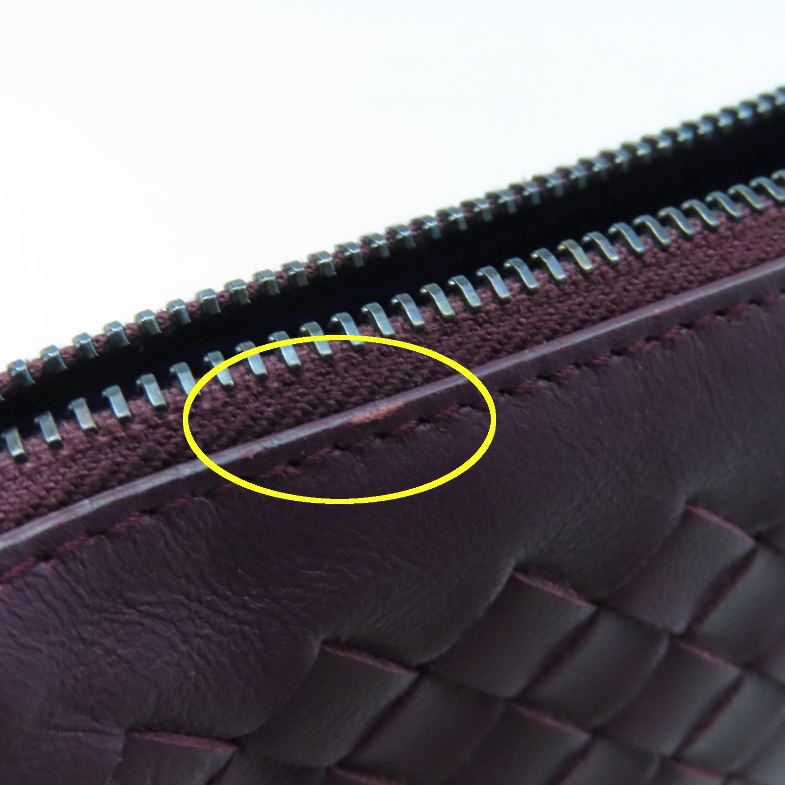 BOTTEGA VENETA Textured Leather Pouch Clutch Purple