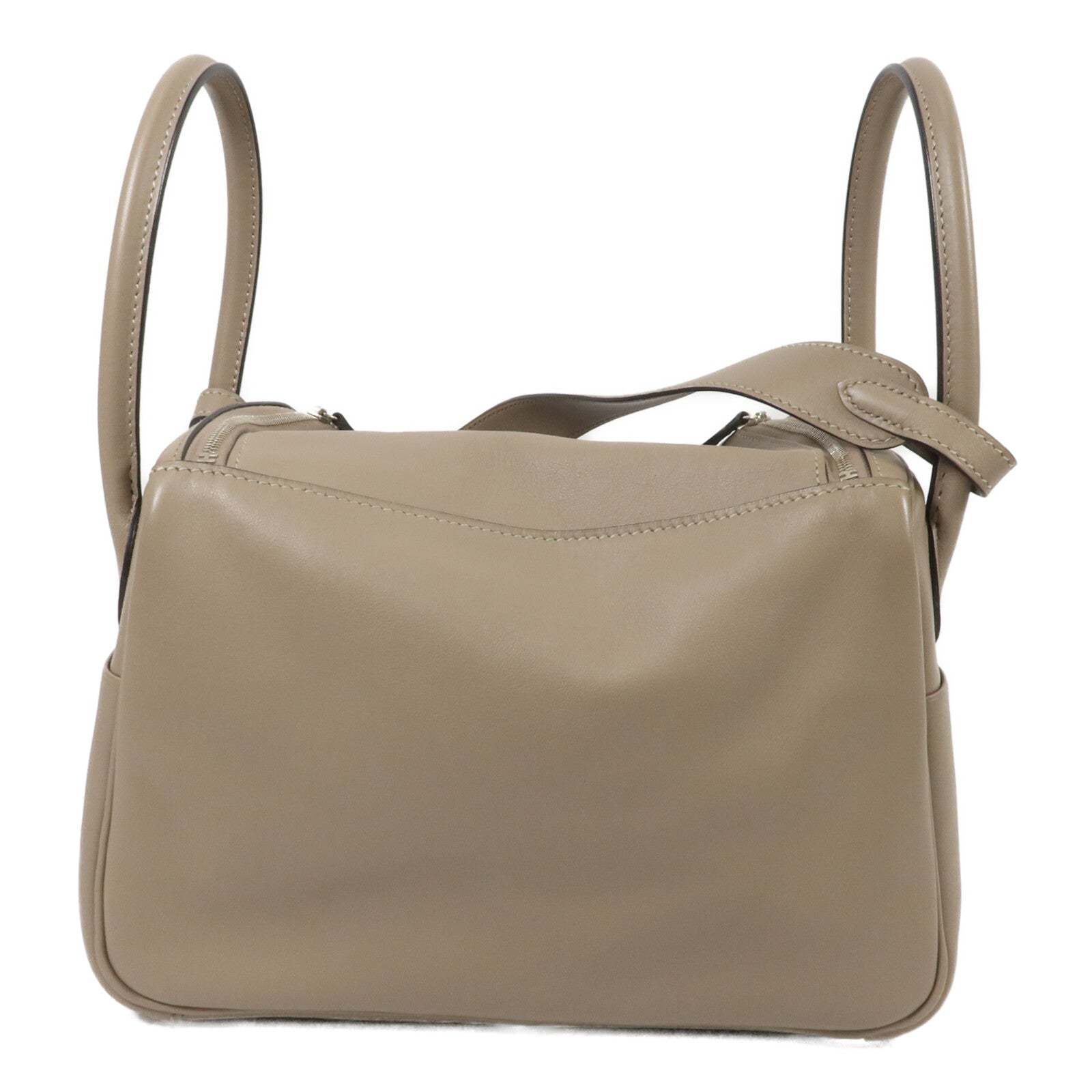 HERMES Swift皮革Lindy 26手挽肩背兩用袋Gris Asphalte