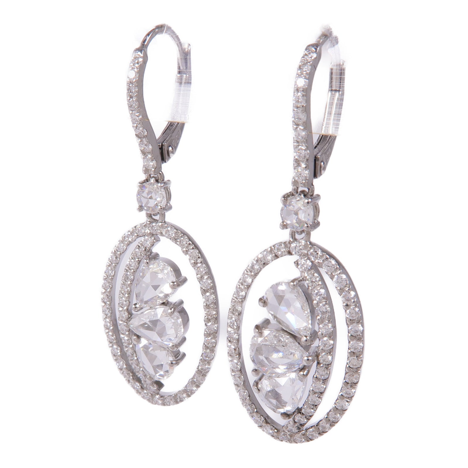 JEWELRY 18K白金Diamond Earrings鑽石耳環