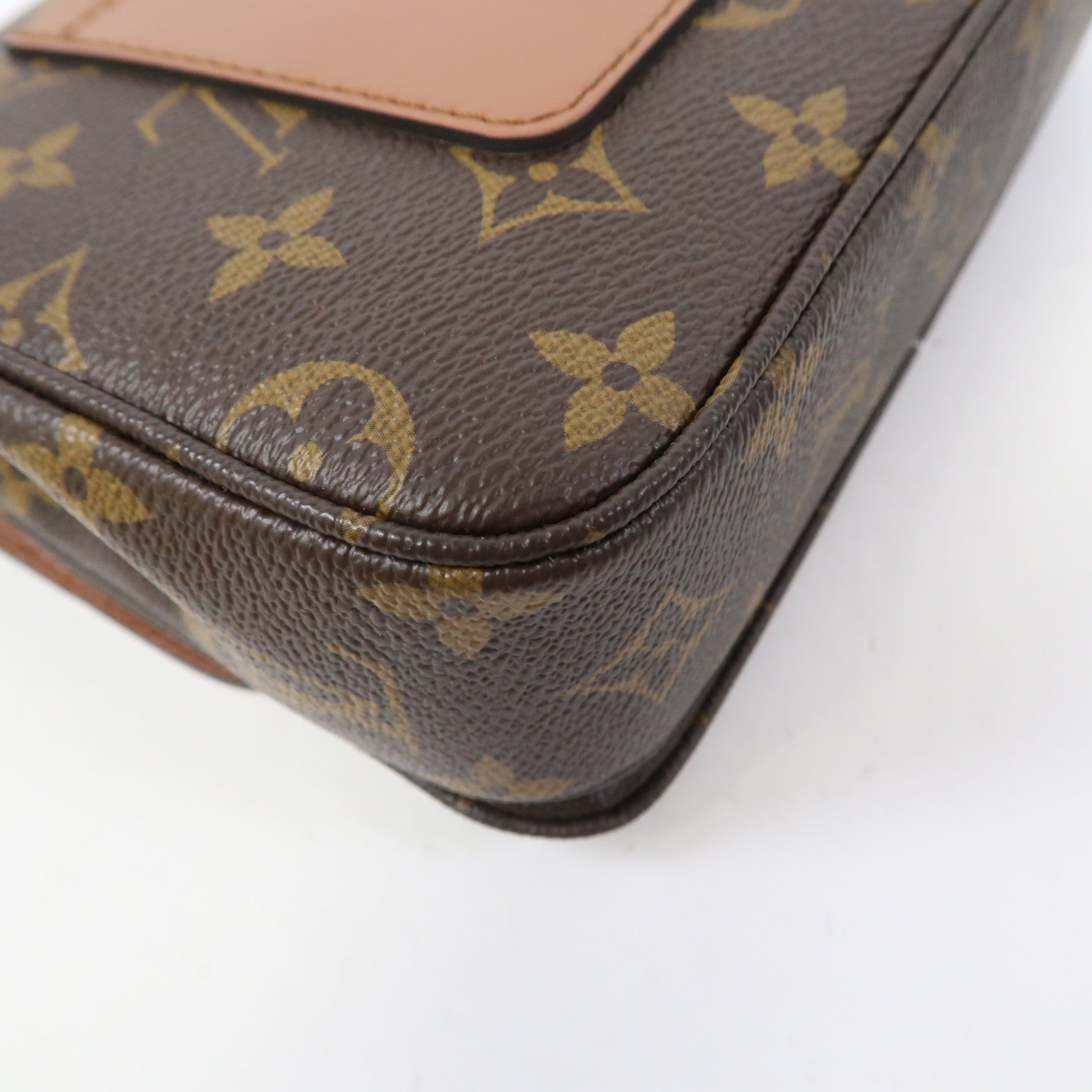 LOUIS VUITTON Monogram Marceau金扣鏈帶肩背袋啡色