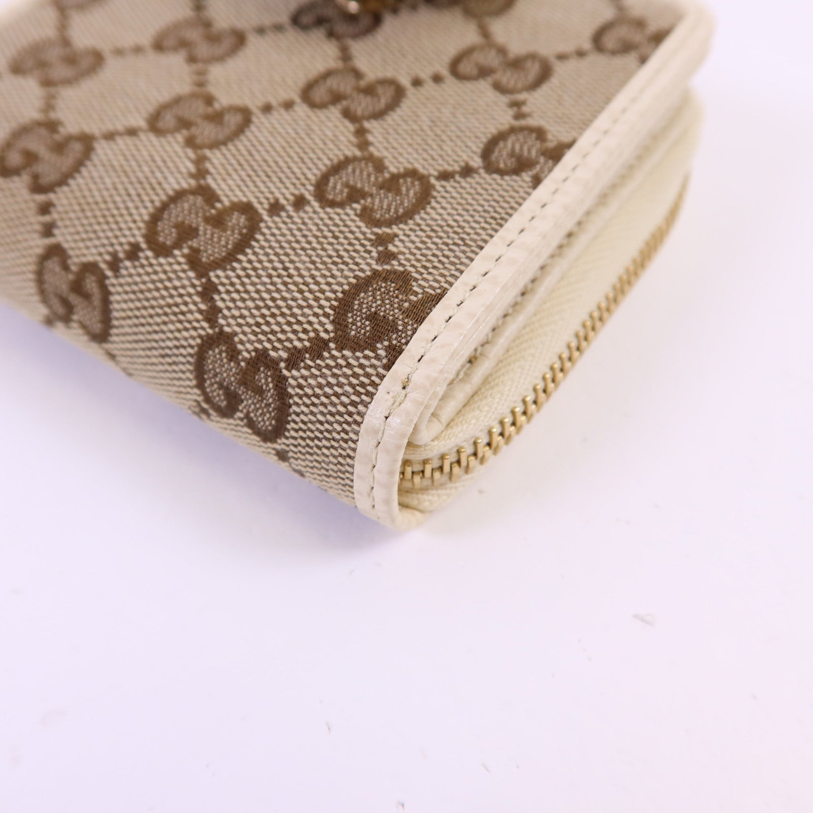 GUCCI 帆布Bifold Wallet金扣錢包