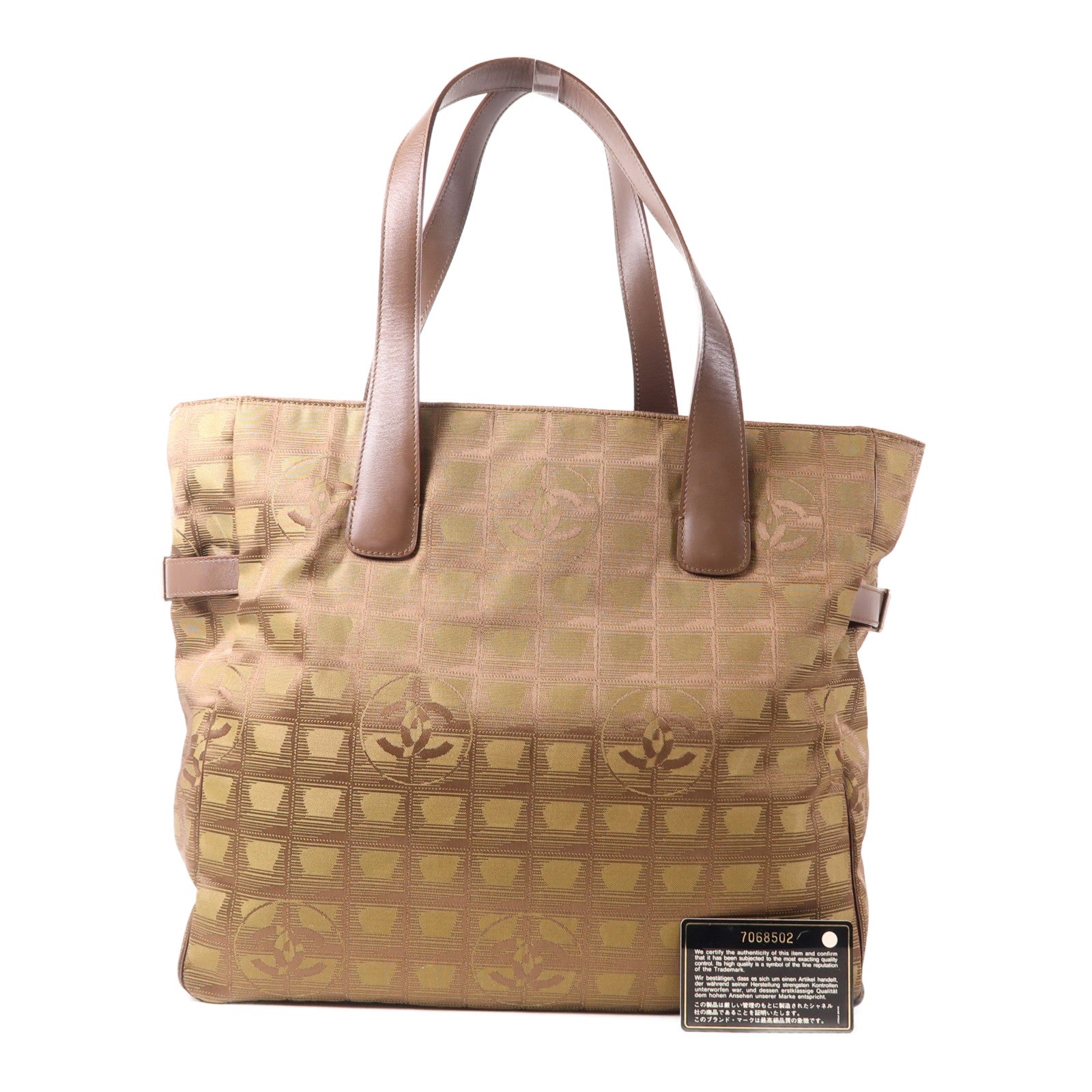 CHANEL 尼龍New Travel Line Tote銀扣肩背袋/手挽袋