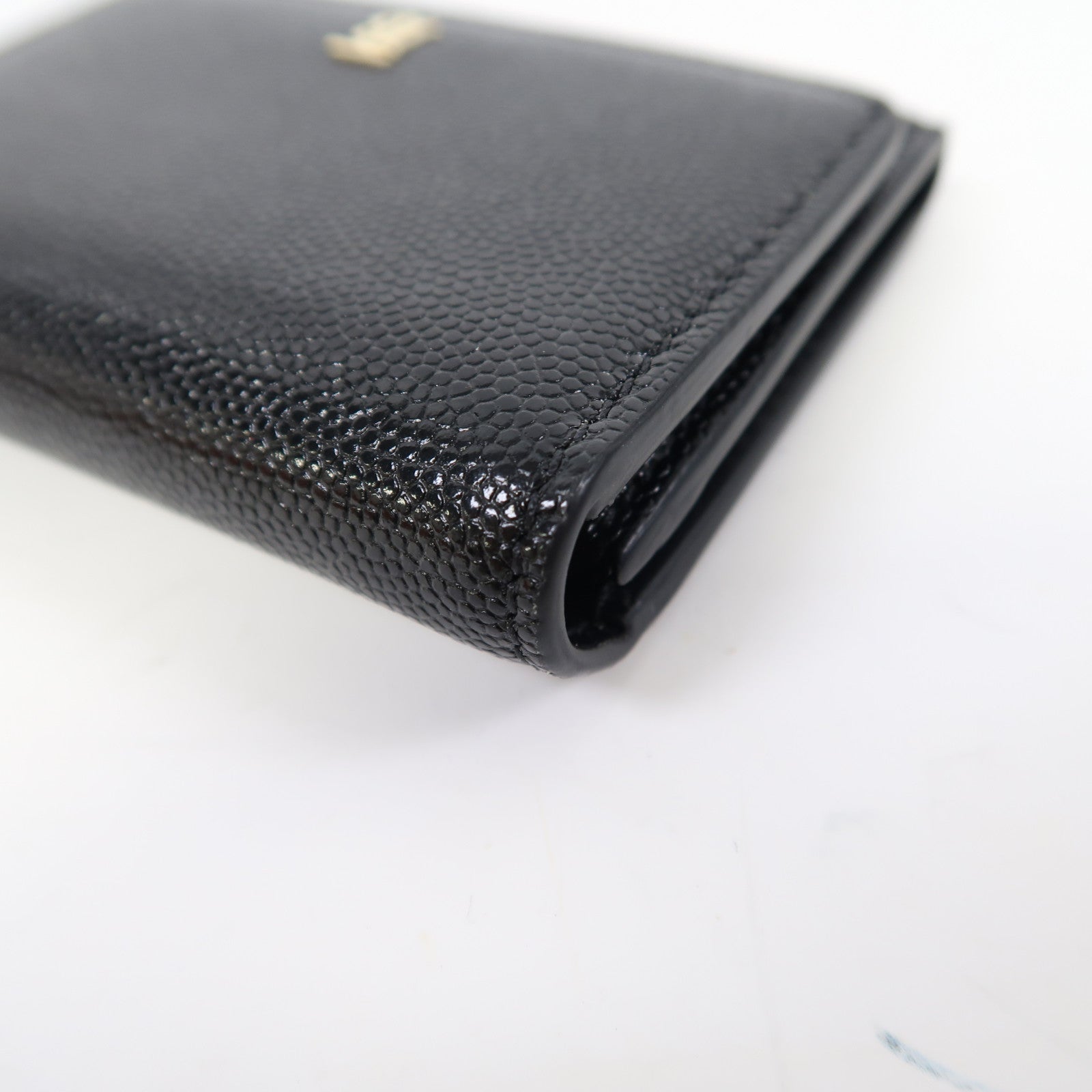 BURBERRY 【激減優惠】牛皮皮革Card Case金扣卡片套黑色