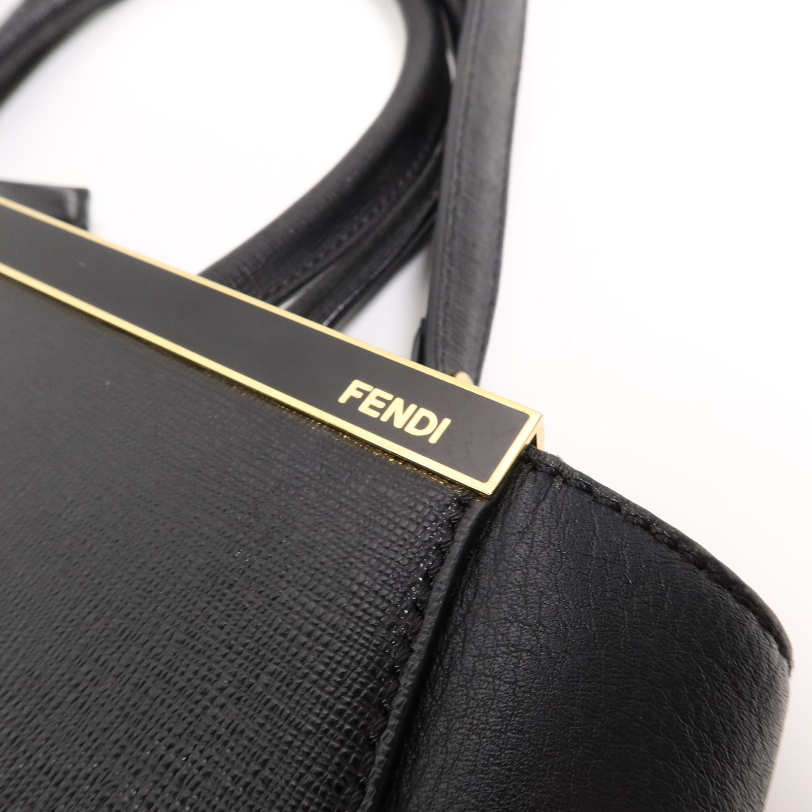 FENDI 牛皮皮革2 Jours金扣手挽肩背兩用袋