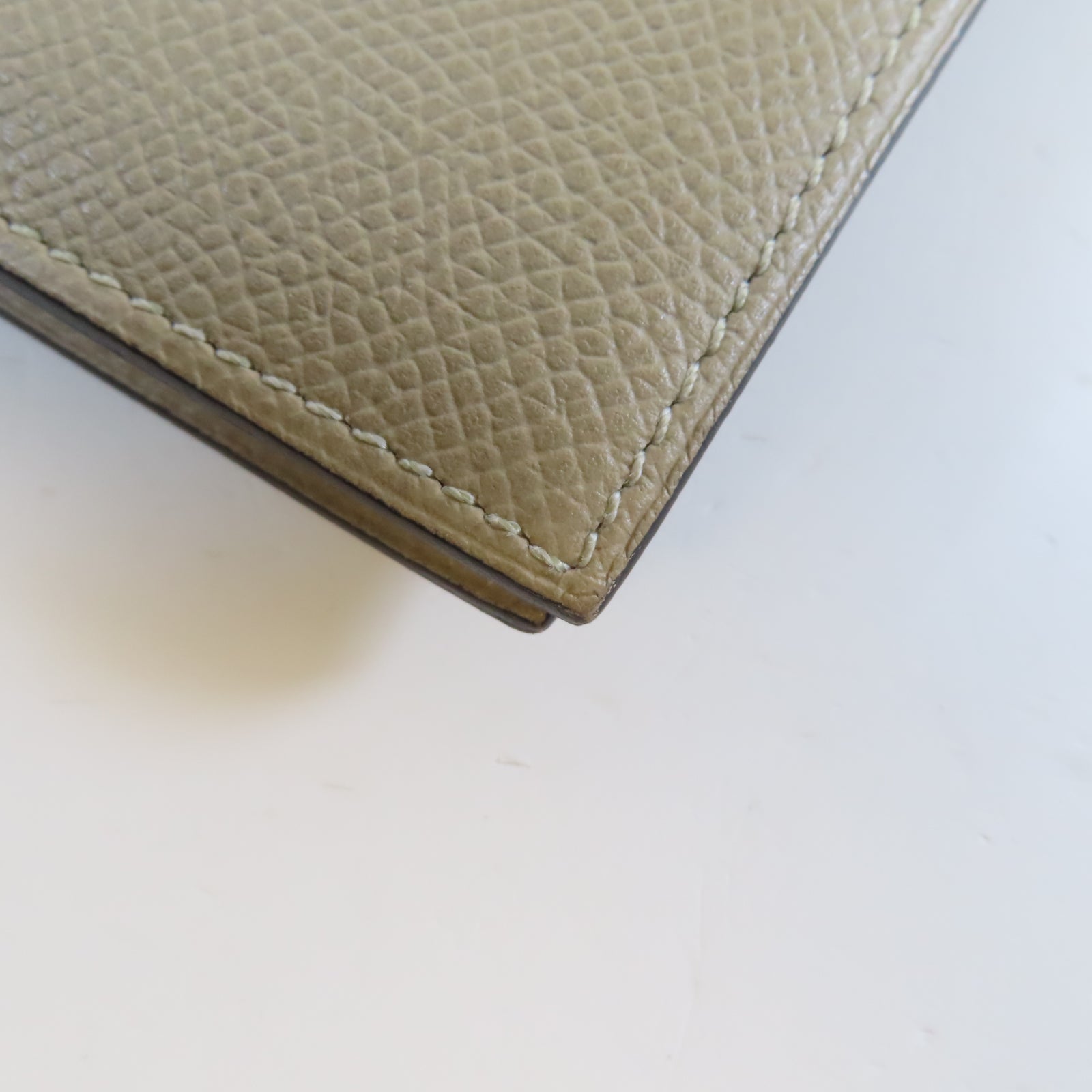 HERMES 【激減優惠】Epsom皮革Bearn Long Wallet銀扣長錢包Gris Asphalt瀝青灰色