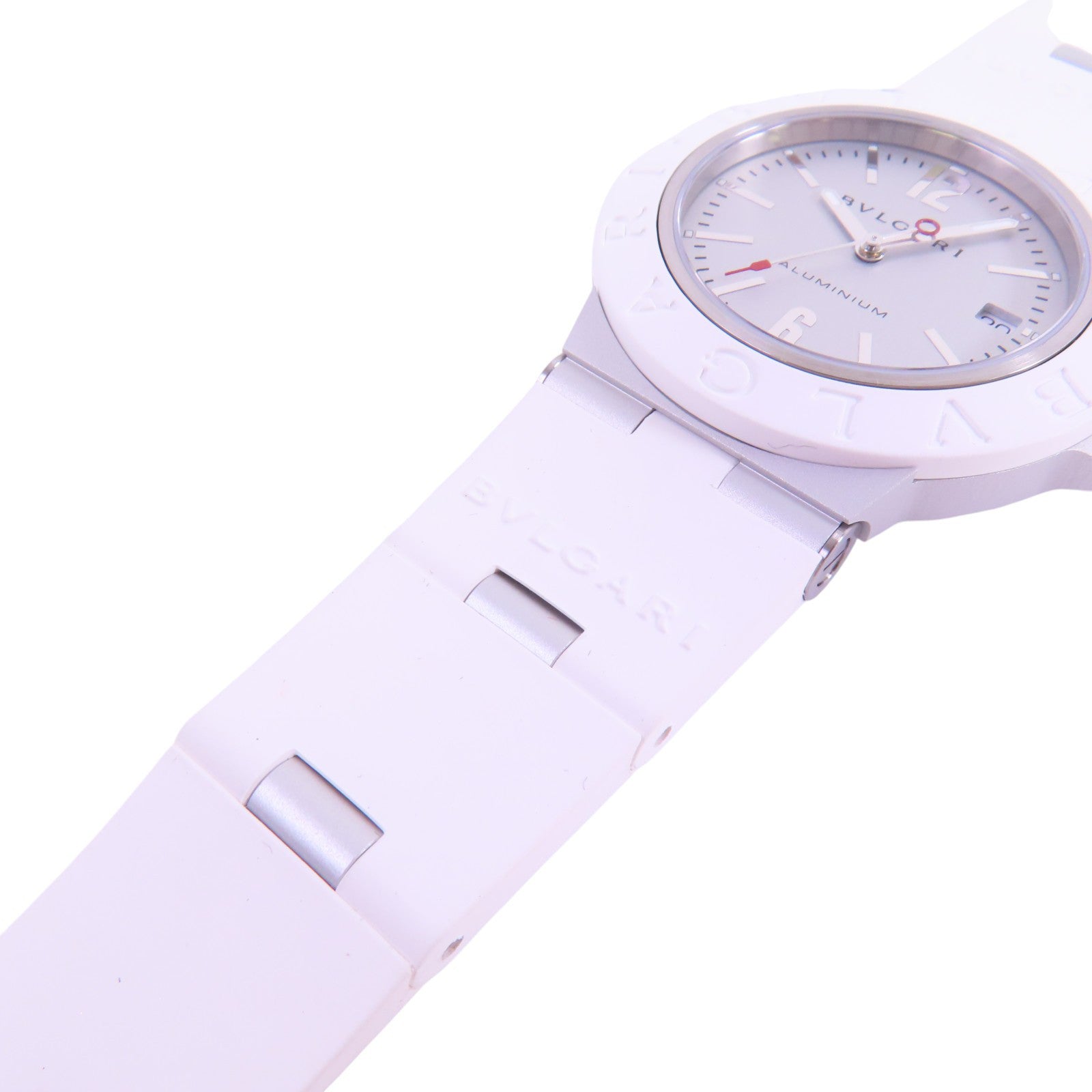BVLGARI Aluminium 40mm BB40AT Automatic Watch Aluminium Rubber Belt