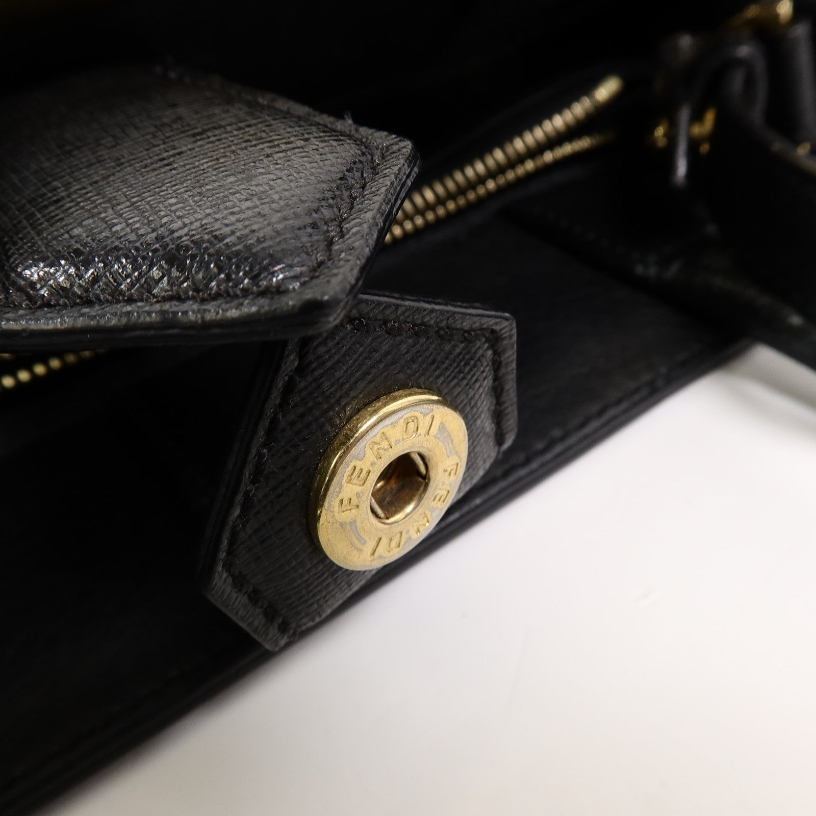 FENDI 牛皮皮革2 Jours金扣手挽肩背兩用袋