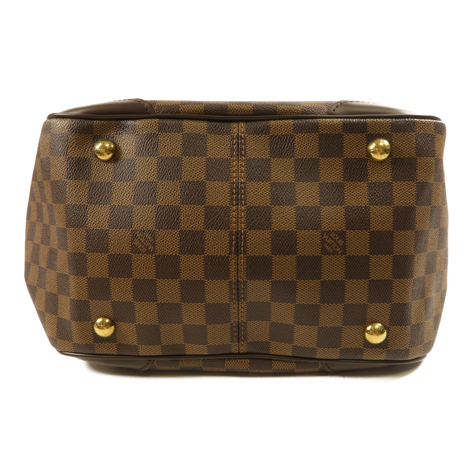 LOUIS VUITTON 【激減優惠】Damier Verona MM金扣肩背袋棕色