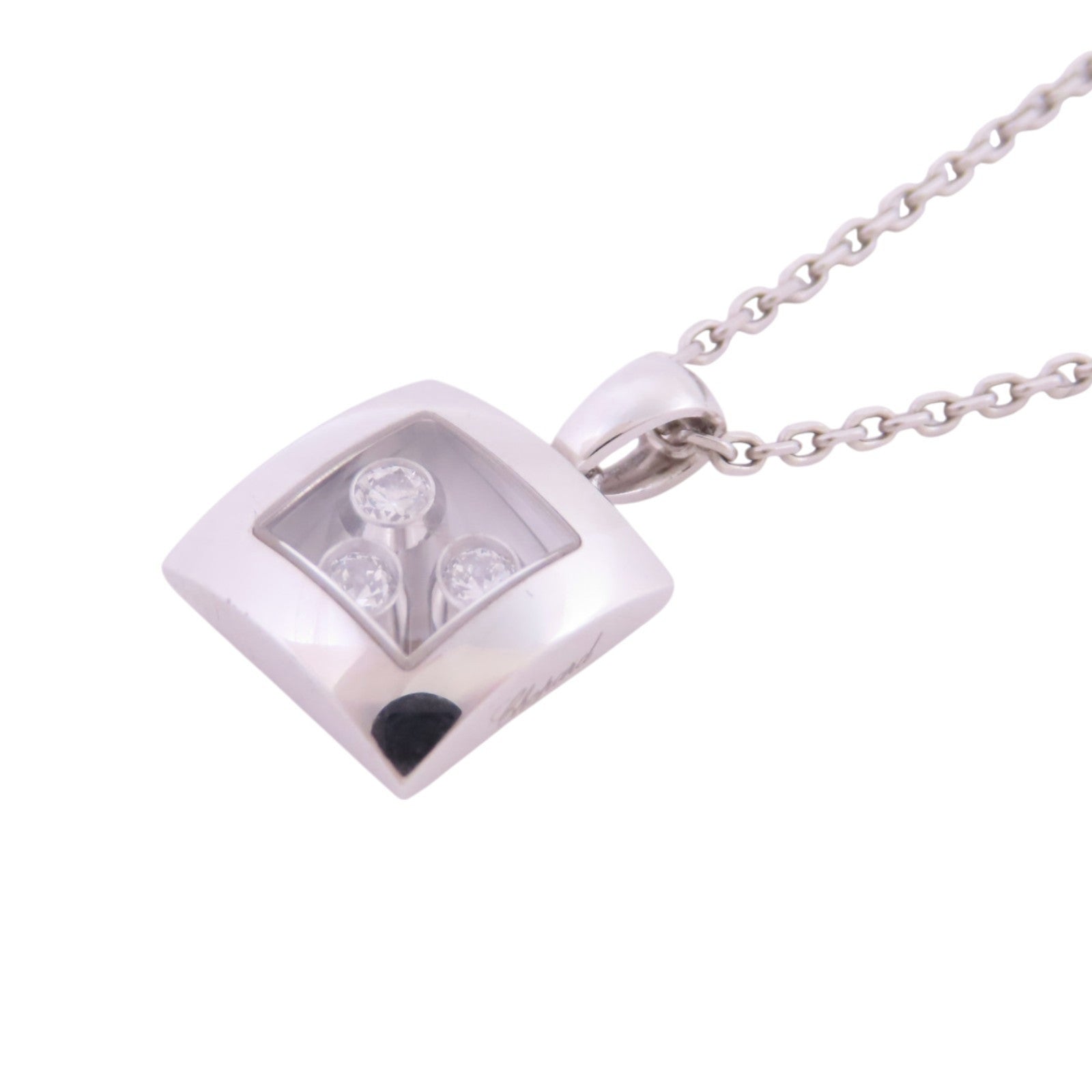 Chopard 18K白金/鑽石Happy Diamonds Necklace項鏈