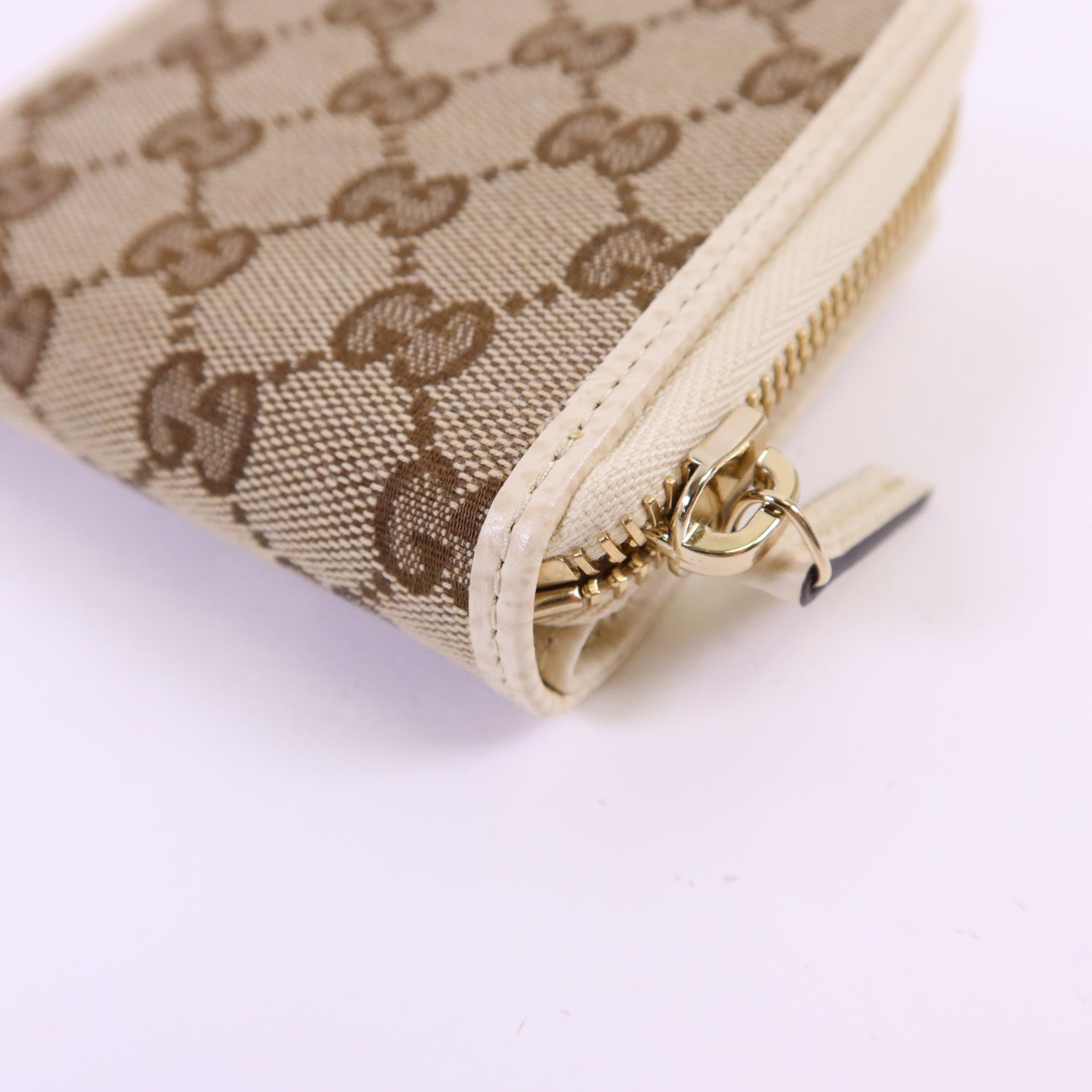 GUCCI 帆布Bifold Wallet金扣錢包