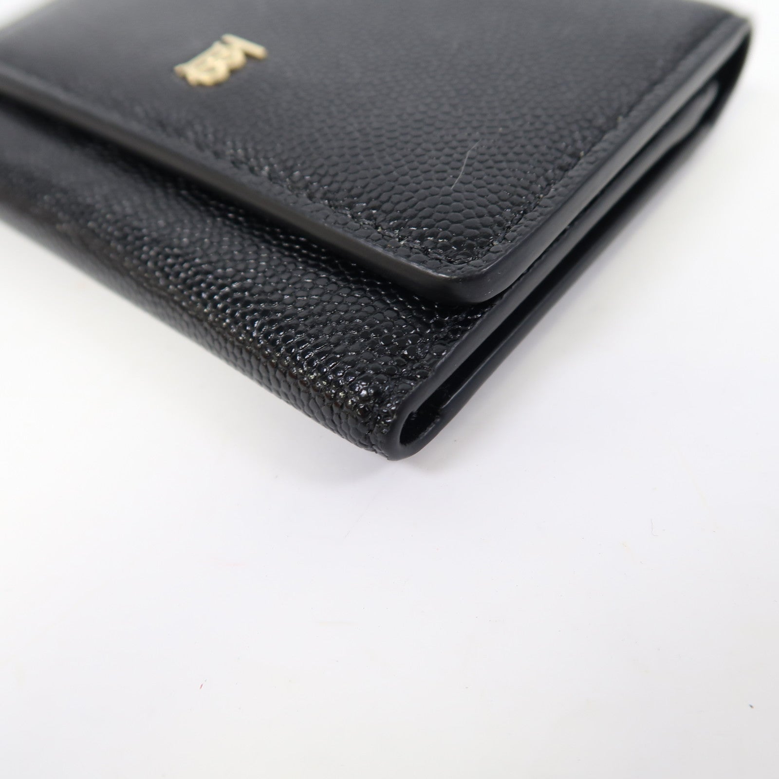 BURBERRY 【激減優惠】牛皮皮革Card Case金扣卡片套黑色