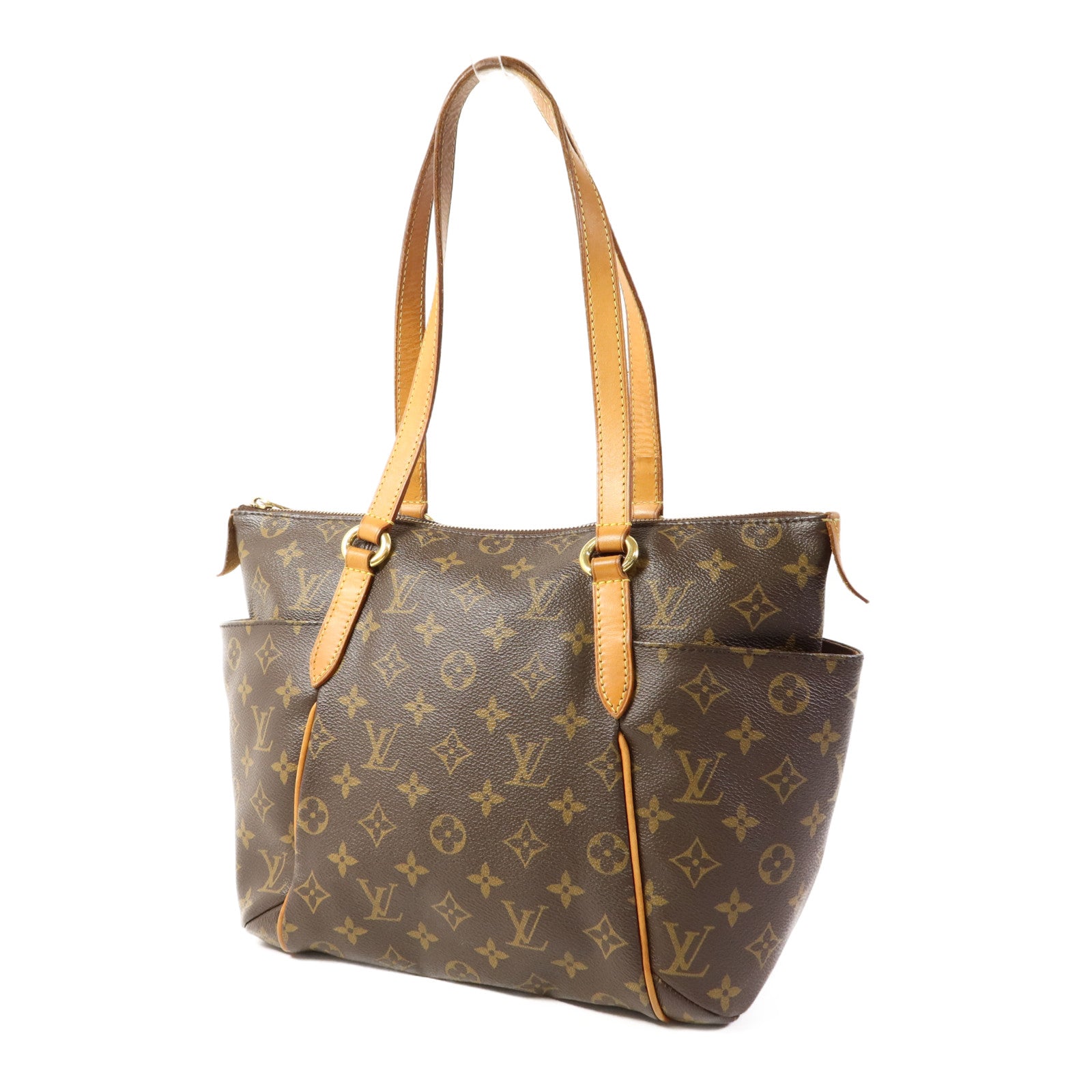 LOUIS VUITTON Monogram Totally MM金扣肩背袋棕色